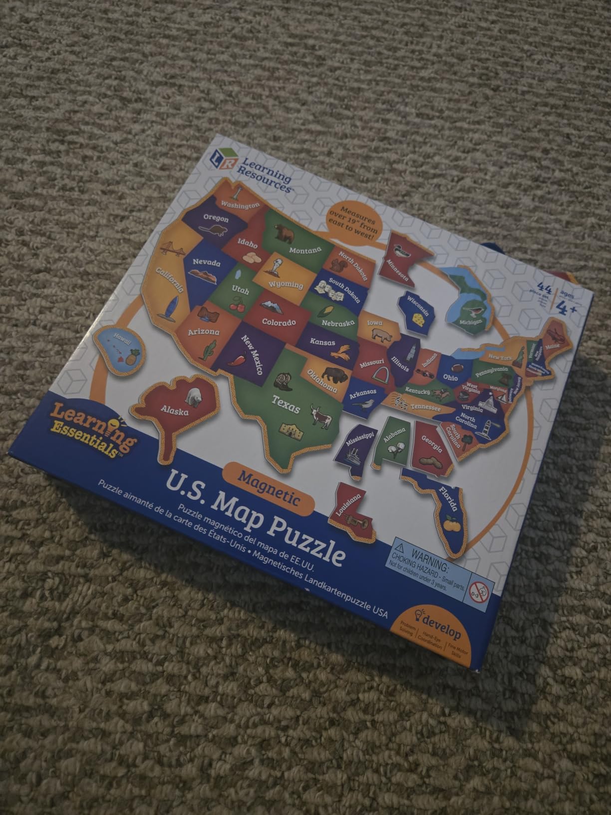 Learning Resources Magnetic U.S. Map Puzzle - Educational Map of the United States of America, Geography Matching Games, Kids Homeschool and Classroom Must Haves customer photo 2
