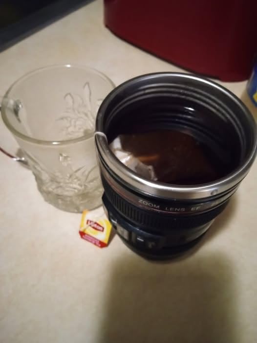 STRATA CUPS Camera Lens Coffee Mug -13.5oz | (2 LIDS + SPOON + BAG) Gift for Him, Dad Gifts, Photography, Camera accessories, Novelty Gifts customer photo 1