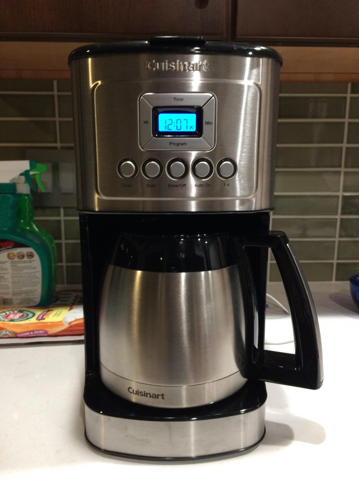 Cuisinart 12-Cup Coffee Maker, Programmable PerfecTemp Thermal Carafe Coffee Machine with 1-4 Cup Setting, Brew Strength Control and Brew Pause, Stainless Steel, DCC-3400NAS, Silver customer photo 1