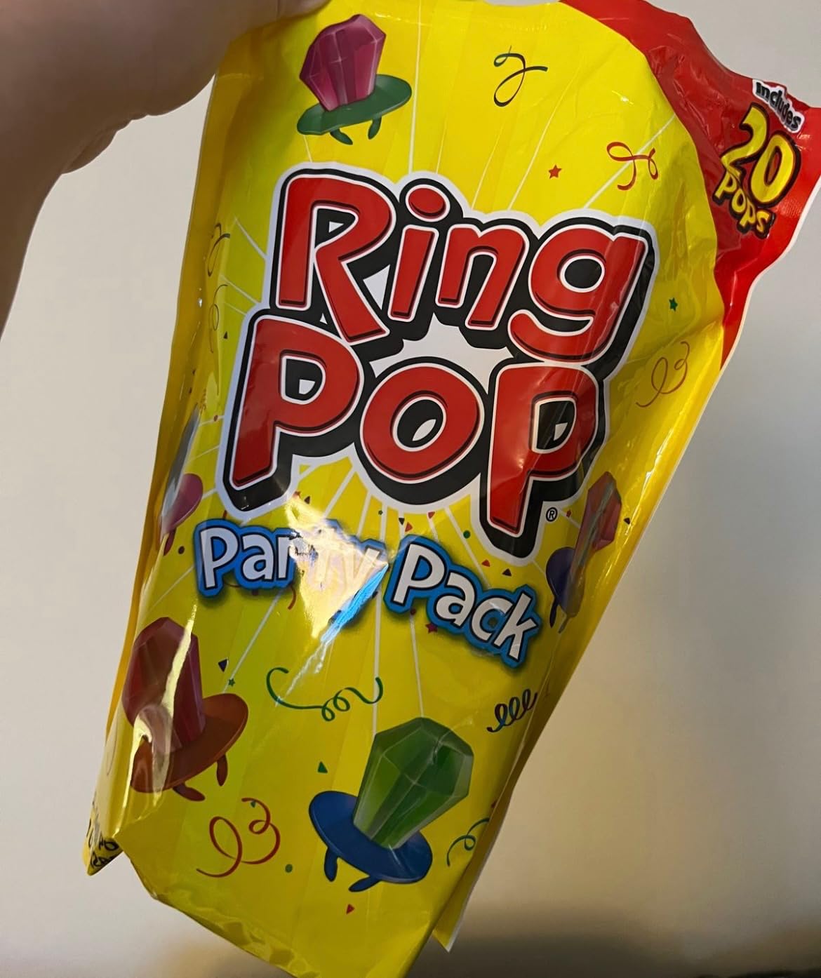 Ring Pop Lollipops - Bulk Candy Individually Wrapped Suckers Variety | Party Pack- 20 Count w/Assorted Flavors - Hard Candy for Party Favors, Kids & Goodie Bag Stuffers customer photo 1