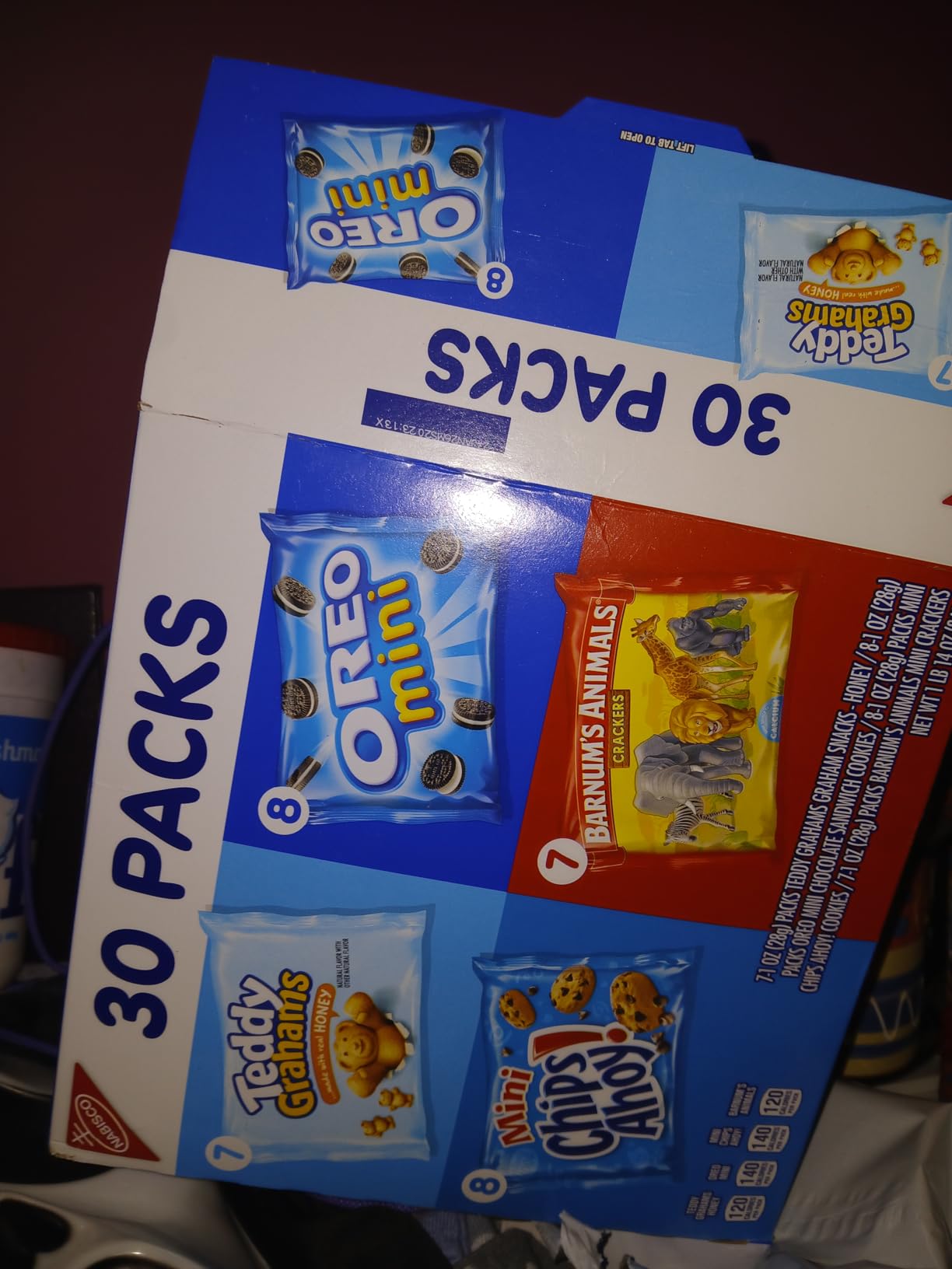 Nabisco Team Favorites Snacks Variety Pack, 4 Flavors, 30 Snack Packs | BARNUM'S Animal Crackers, TEDDY GRAHAMS, CHIPS AHOY! Minis, OREO Minis Cookies, Individually Wrapped customer photo 1