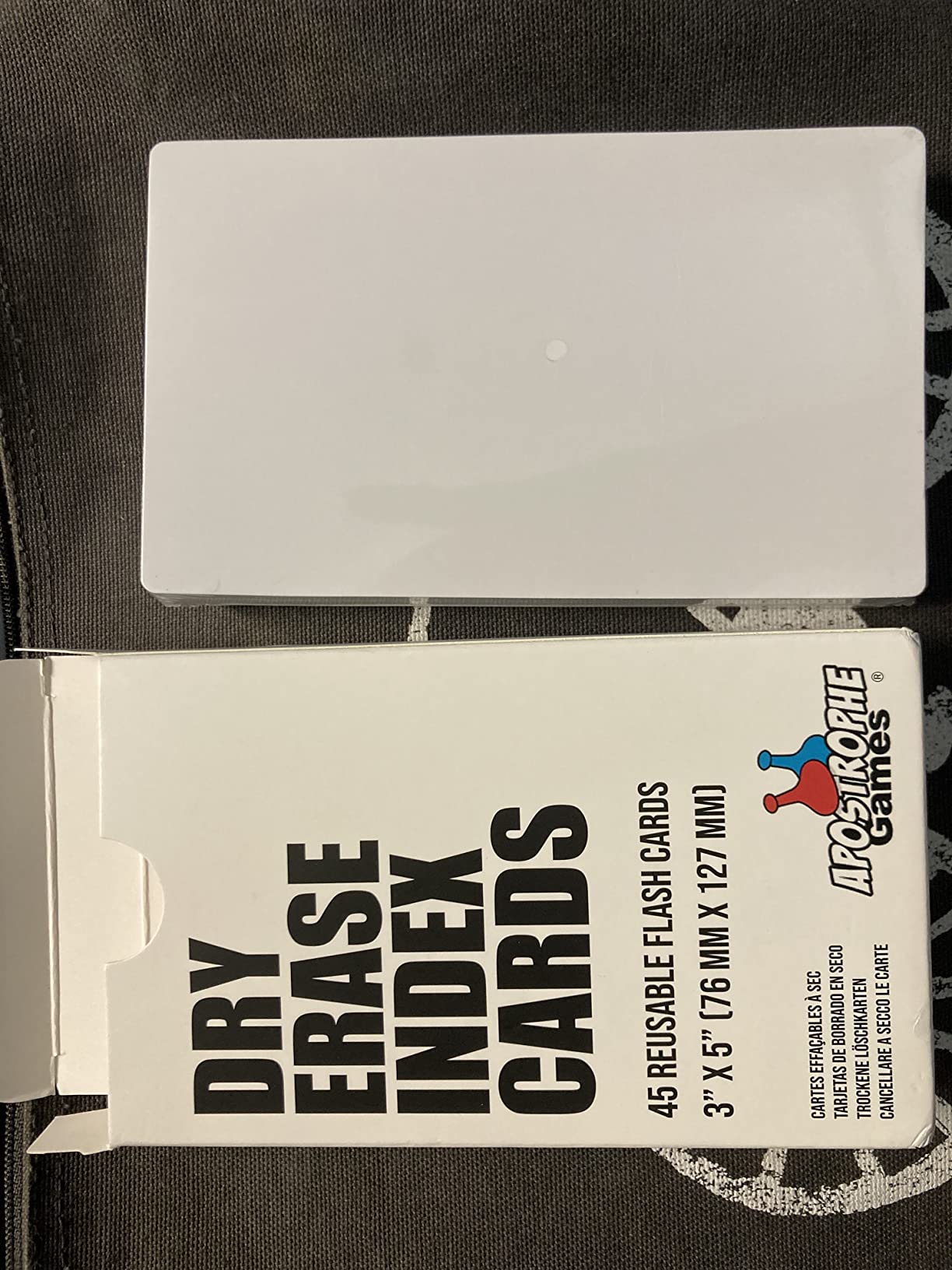 Dry Erase Index Cards, 45 Pack Reusable 3x5 Inch Laminated Note Cards w/Box | Write, erase, and reuse with 45 laminated 3x5 dry erase index cards perfect for studying, lists, and planning customer photo 1