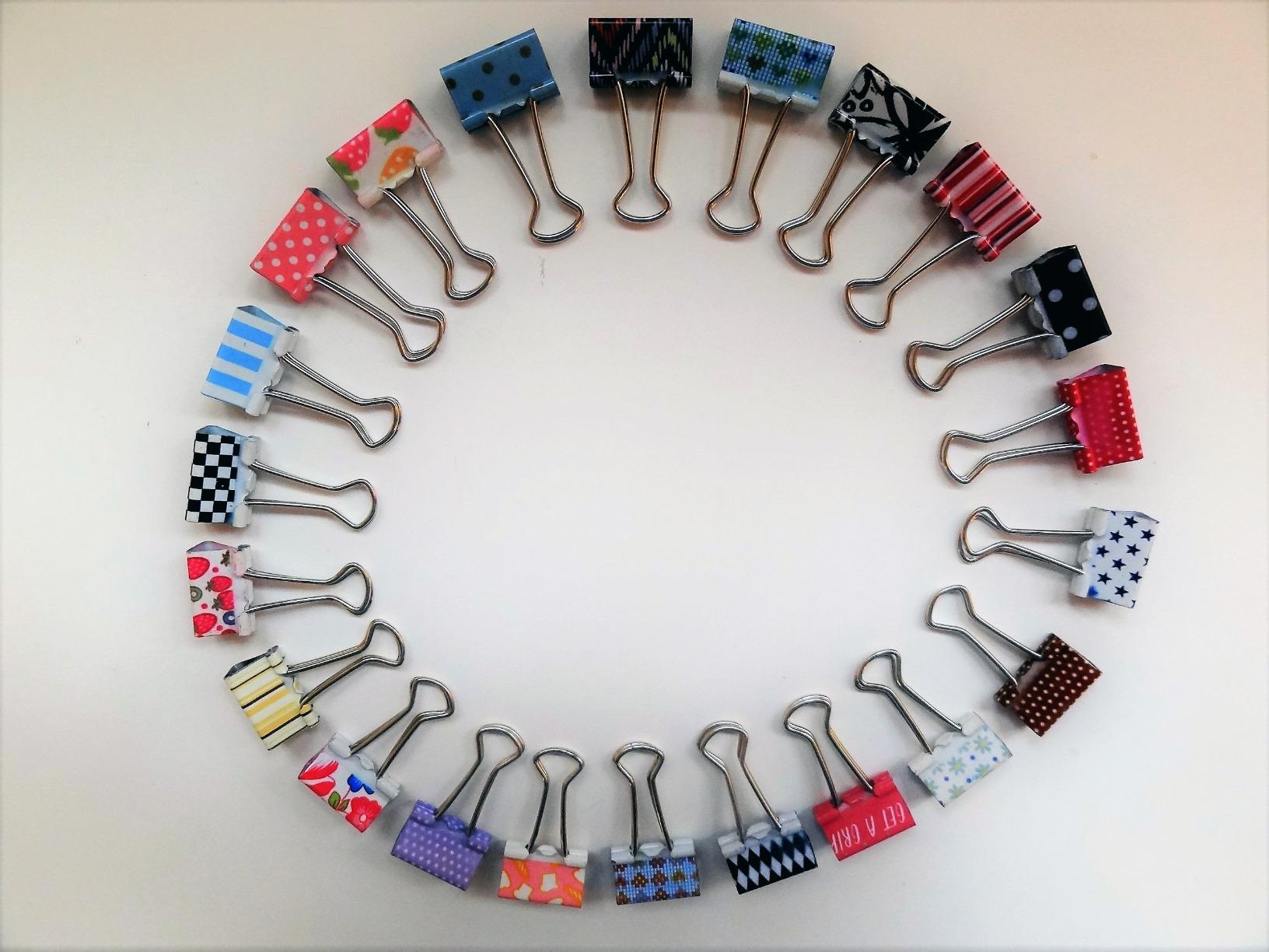 Juvale 40-Pack Small Floral Binder Clips - 1.5 x 0.75in Multicolor Iron - Secure Grip for Documents & Notebooks - School Supplies & Office Organization customer photo 1