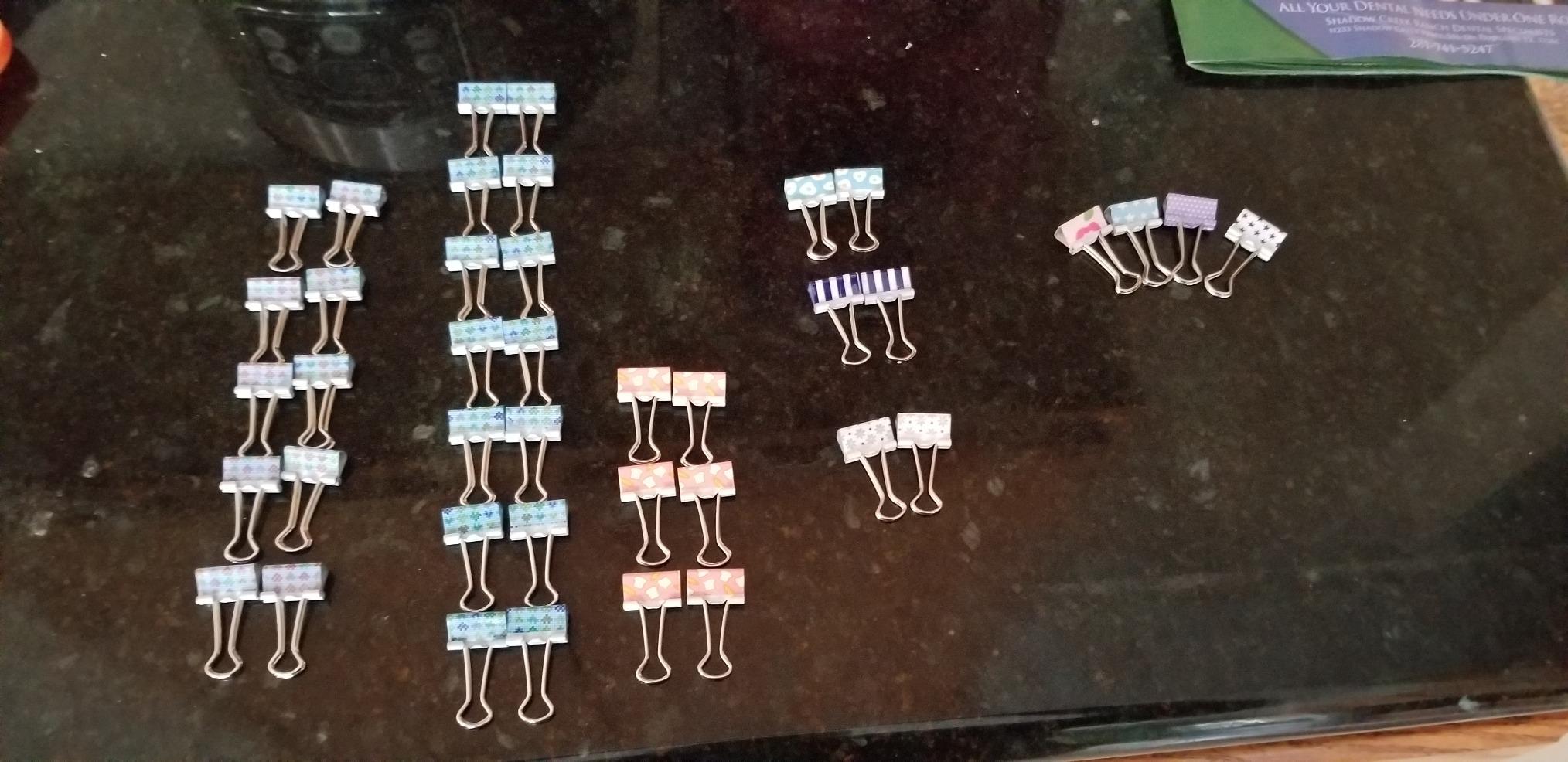 Juvale 40-Pack Small Floral Binder Clips - 1.5 x 0.75in Multicolor Iron - Secure Grip for Documents & Notebooks - School Supplies & Office Organization customer photo 2