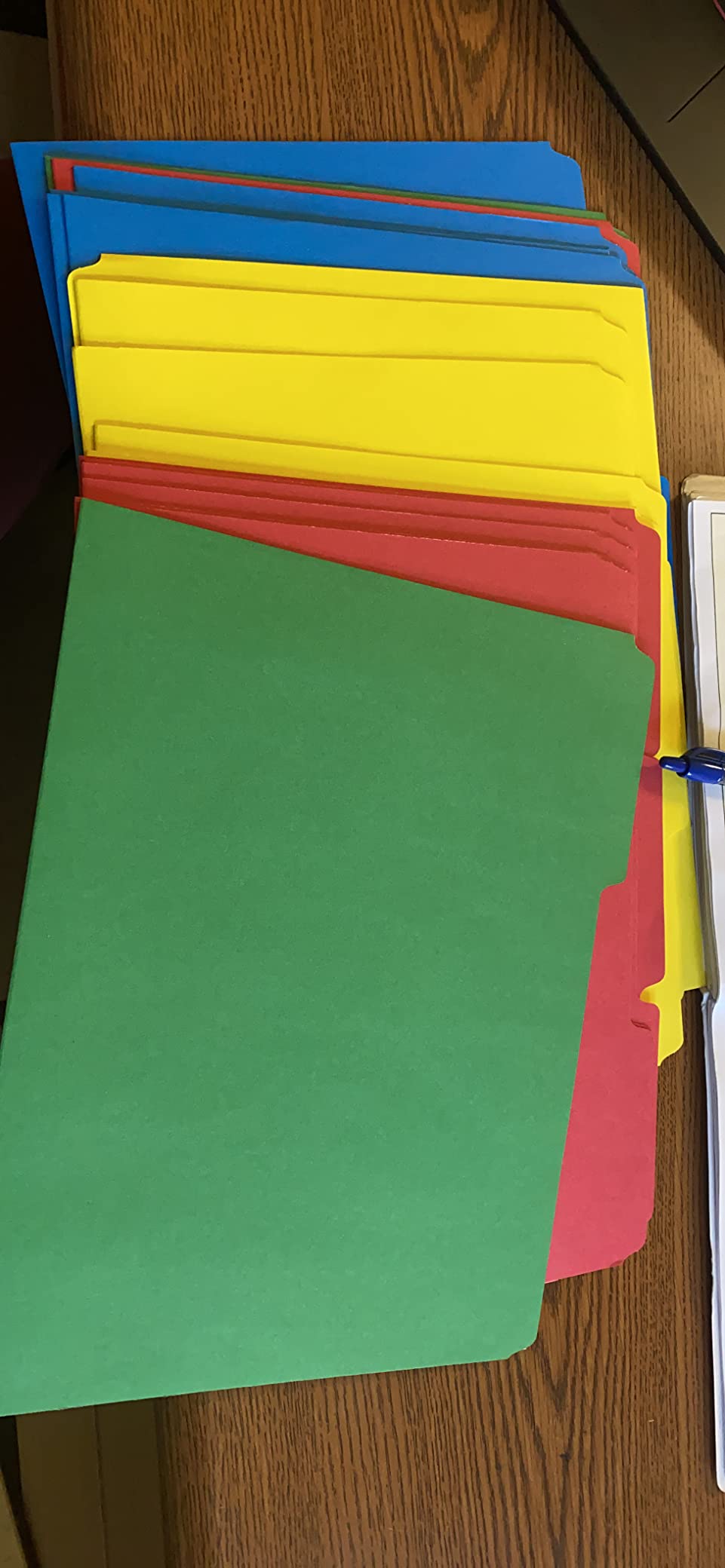 Pendaflex Two-Tone Color File Folders, Letter Size, Assorted Colors (Bright Green, Yellow, Red, Blue), 1/3-Cut Tabs, Assorted, 36 Pack (03086) customer photo 2