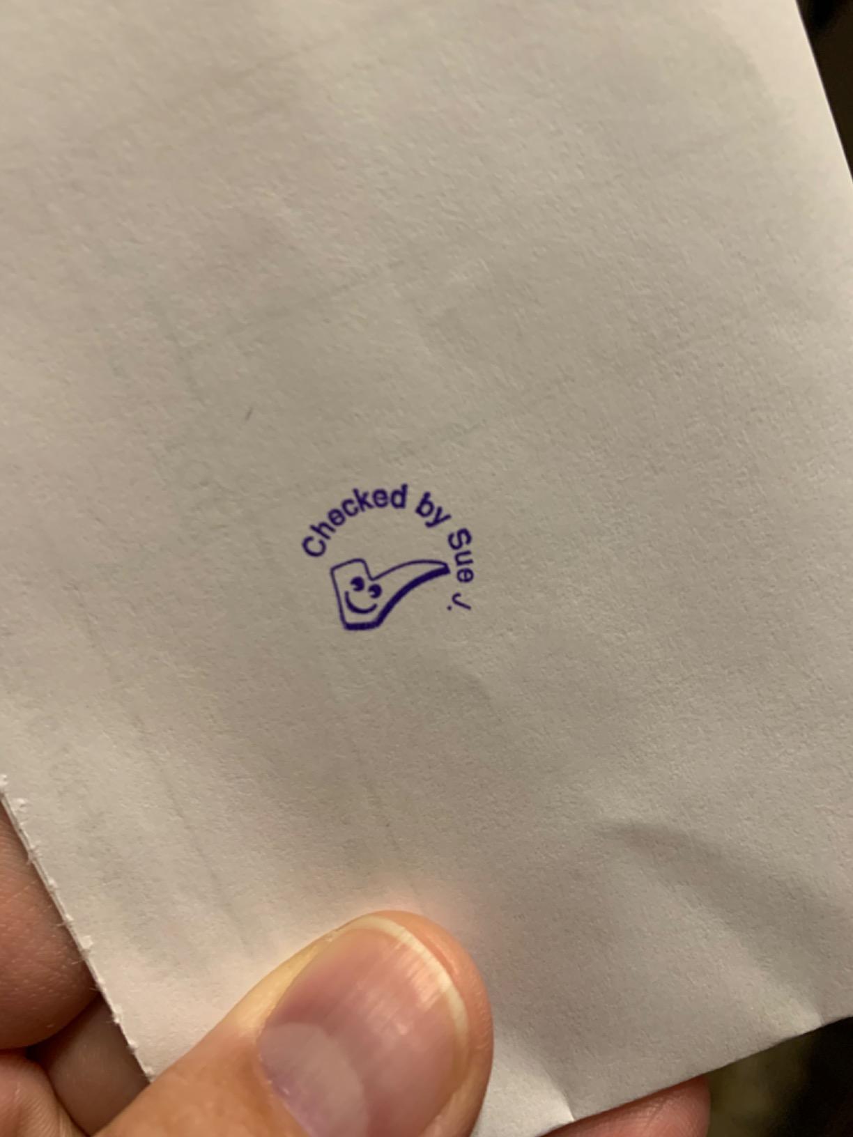 ExcelMark Checked by - Custom Round Self-Inking Teacher Stamp customer photo 1