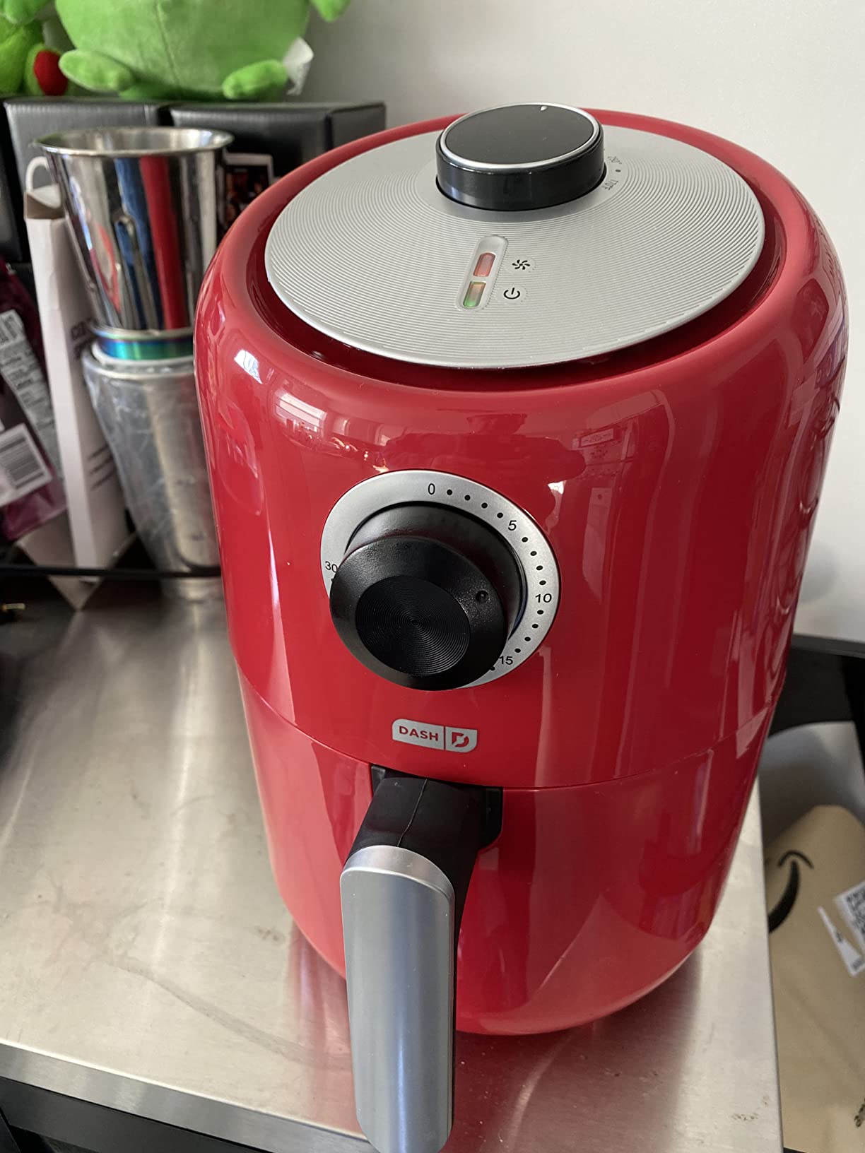 Dash Compact Air Fryer - Healthy Cooking with Auto Shut-Off Feature, Adjustable Temperature Control & Nonstick Fry Basket - Has AirCrisp® Technology - 2 Quart - Cool Grey customer photo 1