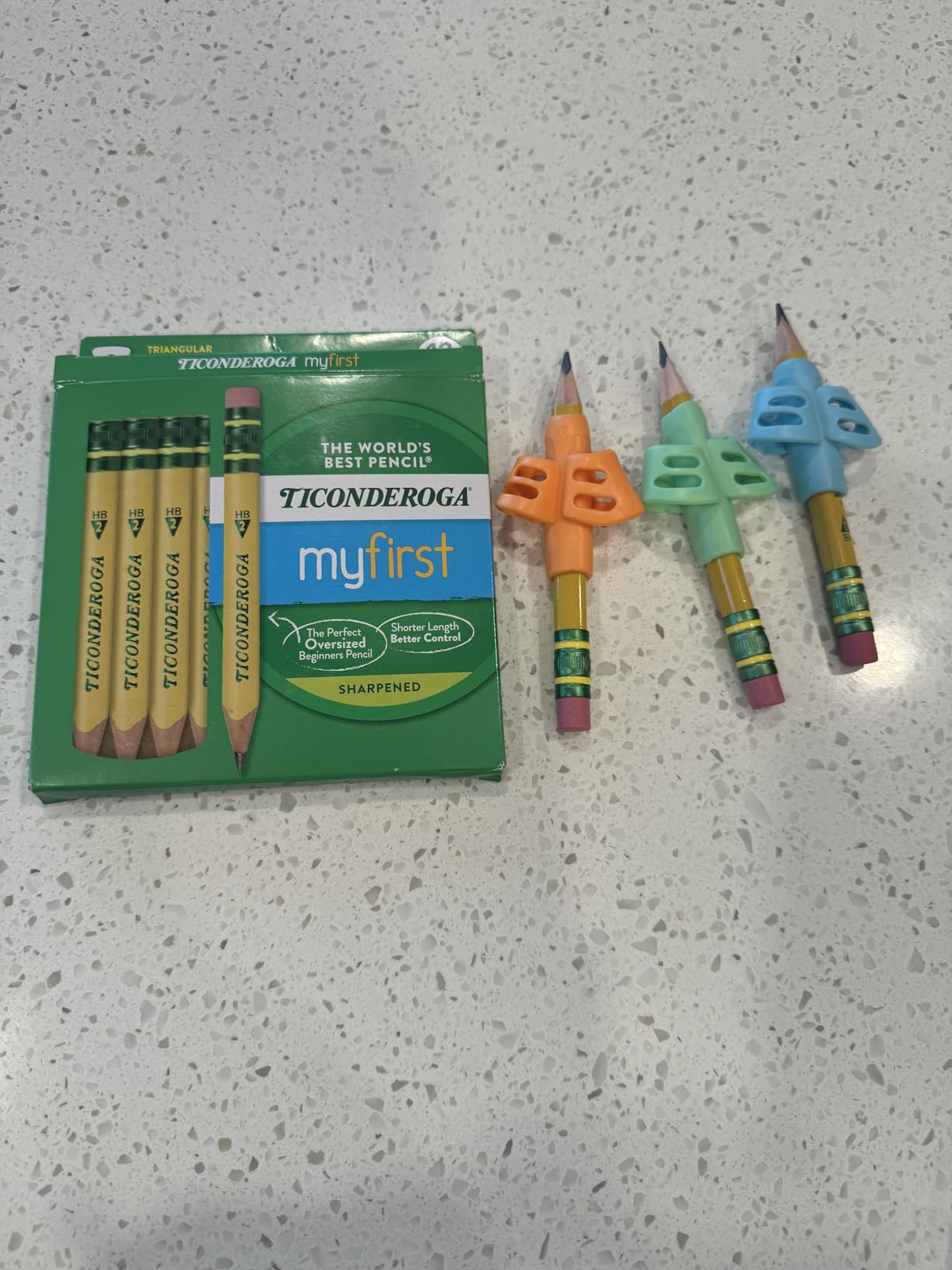 Stylo Pencil Grips for Kids Handwriting, Toddlers 2-5, Assorted, 6 Pack | Ergonomic Tripod Grip Trainer, Occupational Therapy & Dysgraphia, Writing Tools, Left & Right Handed, Preschool, Homeschool customer photo 1