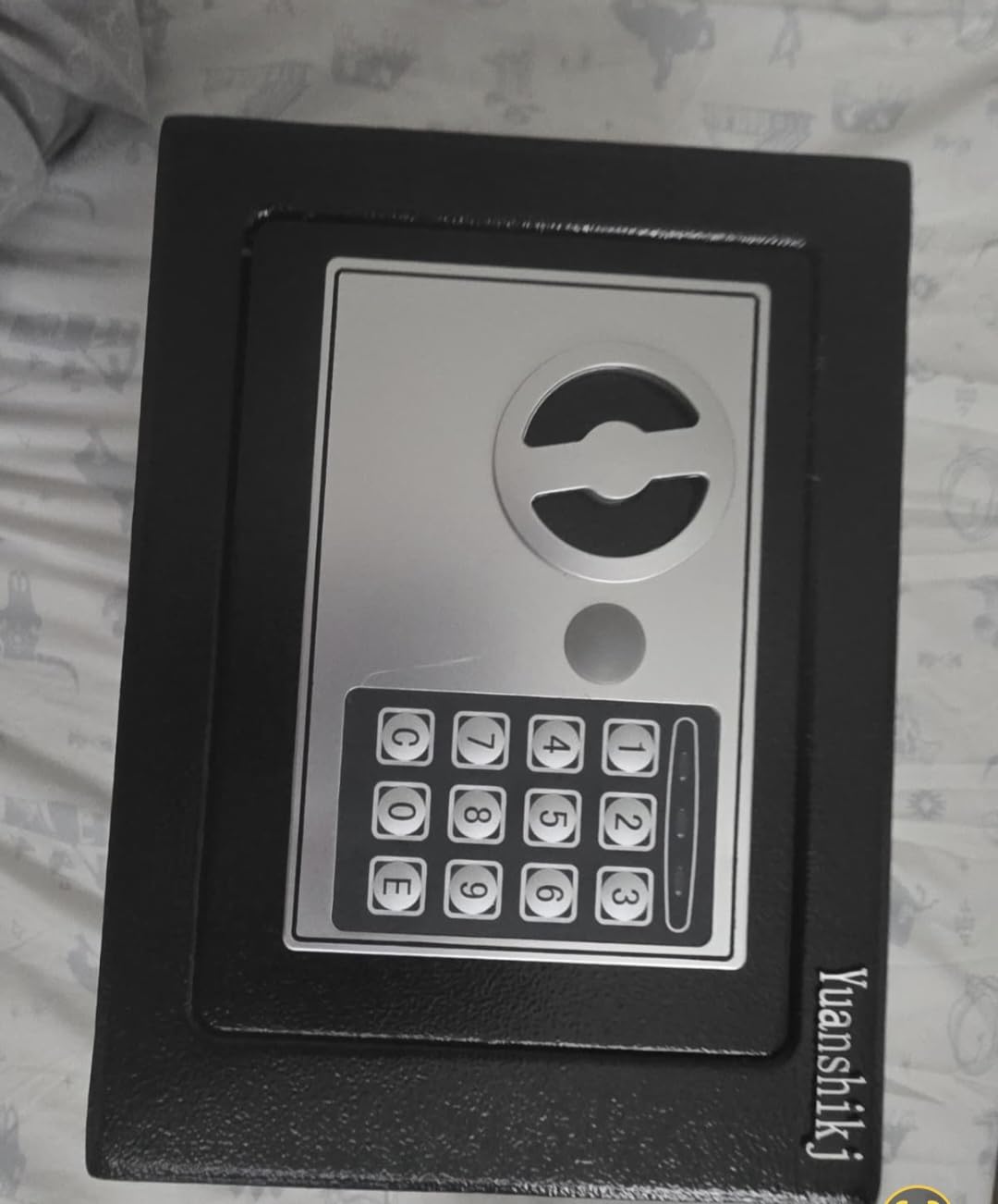 Yuanshikj Small Steel Security Safe Box with Keypad,Key;0.23 CuFt, Black customer photo 2