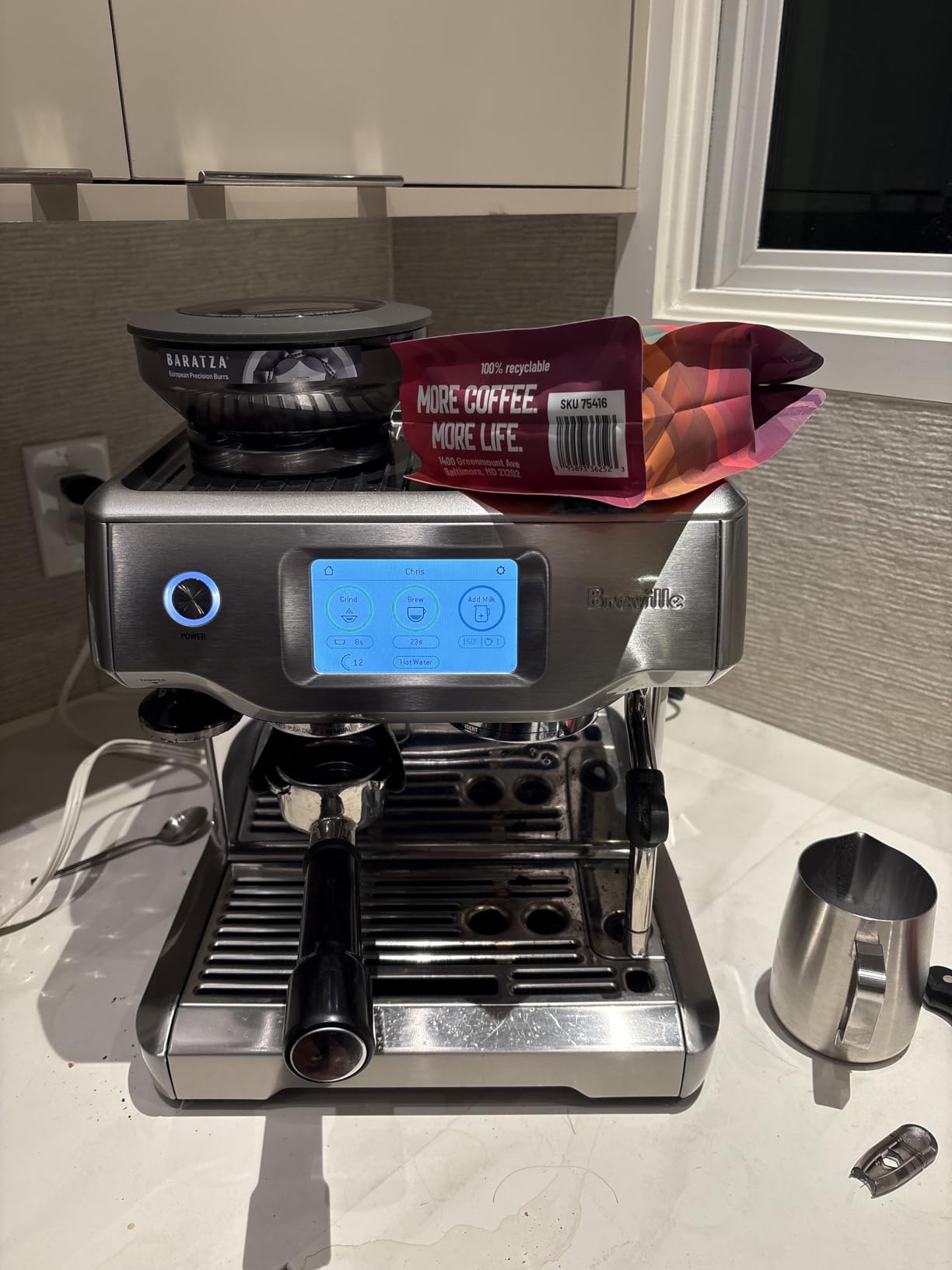Breville BES880BSS Barista Touch Espresso Machine with Built-in Grinder, Brushed Stainless Steel customer photo 2