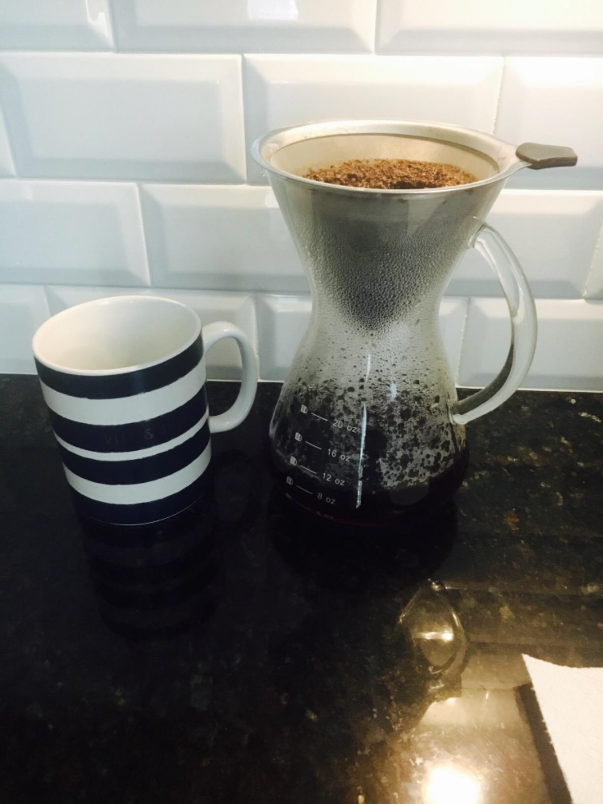 Bean Envy Pour Over Coffee Maker - Glass Dripper with Steel Filter 20 Oz | Dishwasher Safe, Borosilicate Carafe, Reusable Stainless Mesh, Non-Toxic, Silicone Base, Manual Drip Brewer customer photo 2