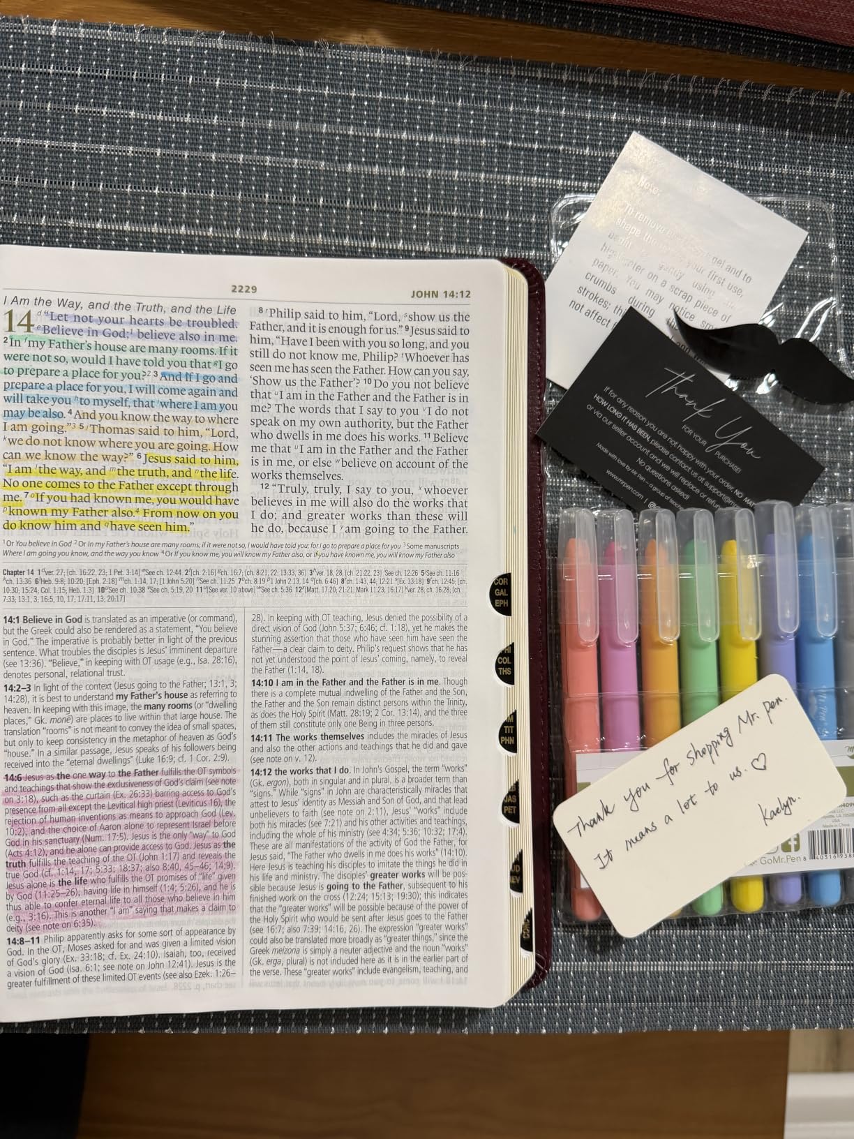 Mr. Pen No Bleed Gel Highlighters, Vibrant Colors, 8 Pack | Bible Highlighters and Pens No Bleed, Bible Markers for Study, Journaling, School Supplies customer photo 1