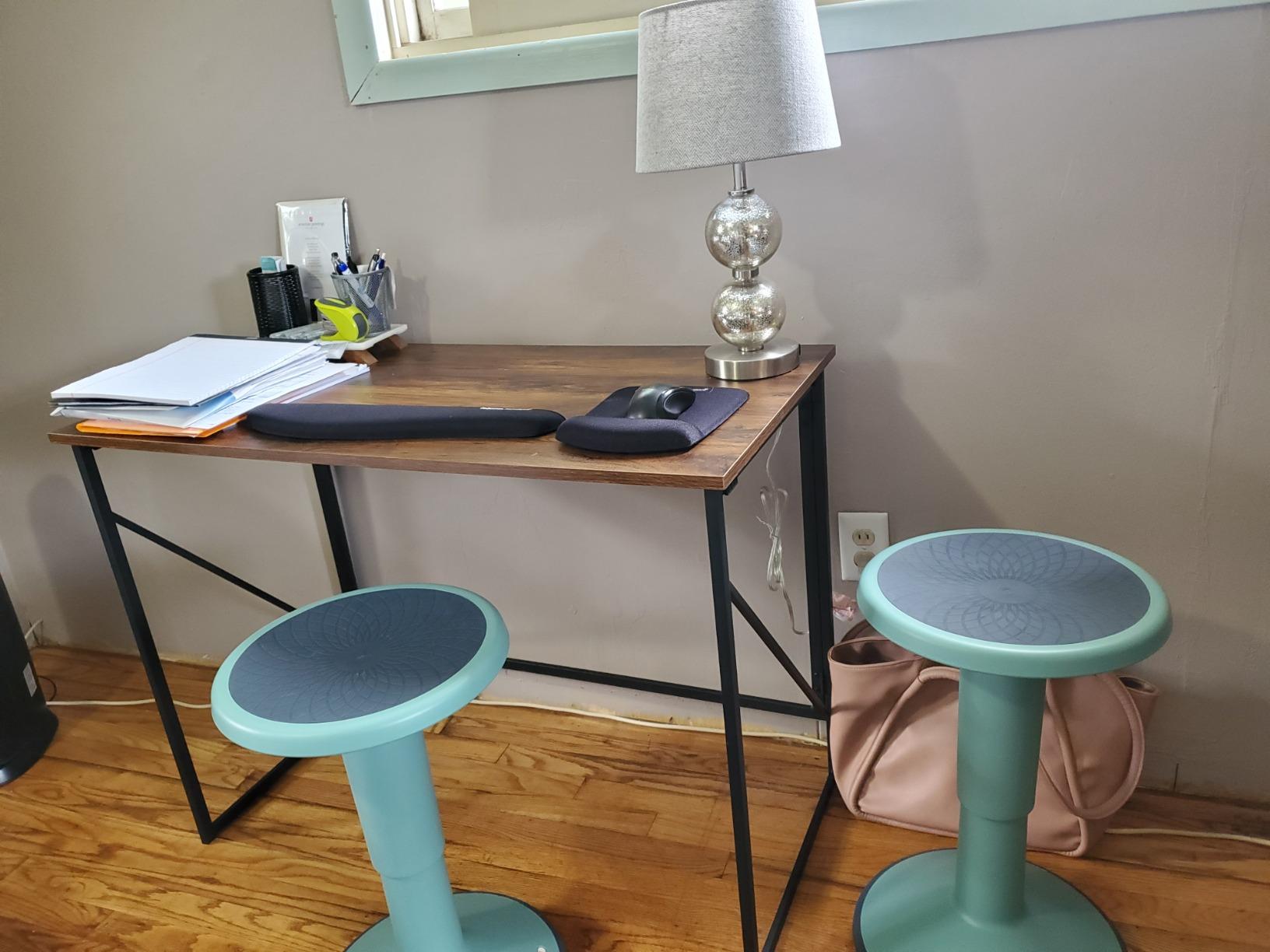 ECR4Kids SitWell Wobble Stool, Adjustable Height, Active Seating, Orange | Durable plastic, GREENGUARD Gold Certified, 13 years +, 220 lb capacity, 15.7-21.7in height, fully assembled, classroom/home customer photo 2