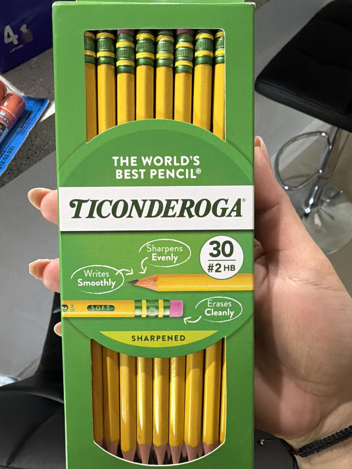 Wood-Cased Pencils, Pre-Sharpened, 2 HB Soft, Yellow, 72 Count (Ticonderoga) customer photo 1