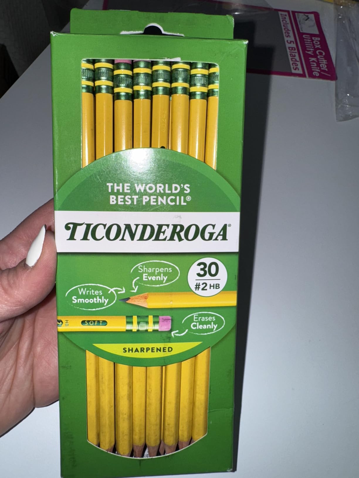 Wood-Cased Pencils, Pre-Sharpened, 2 HB Soft, Yellow, 72 Count (Ticonderoga) customer photo 2