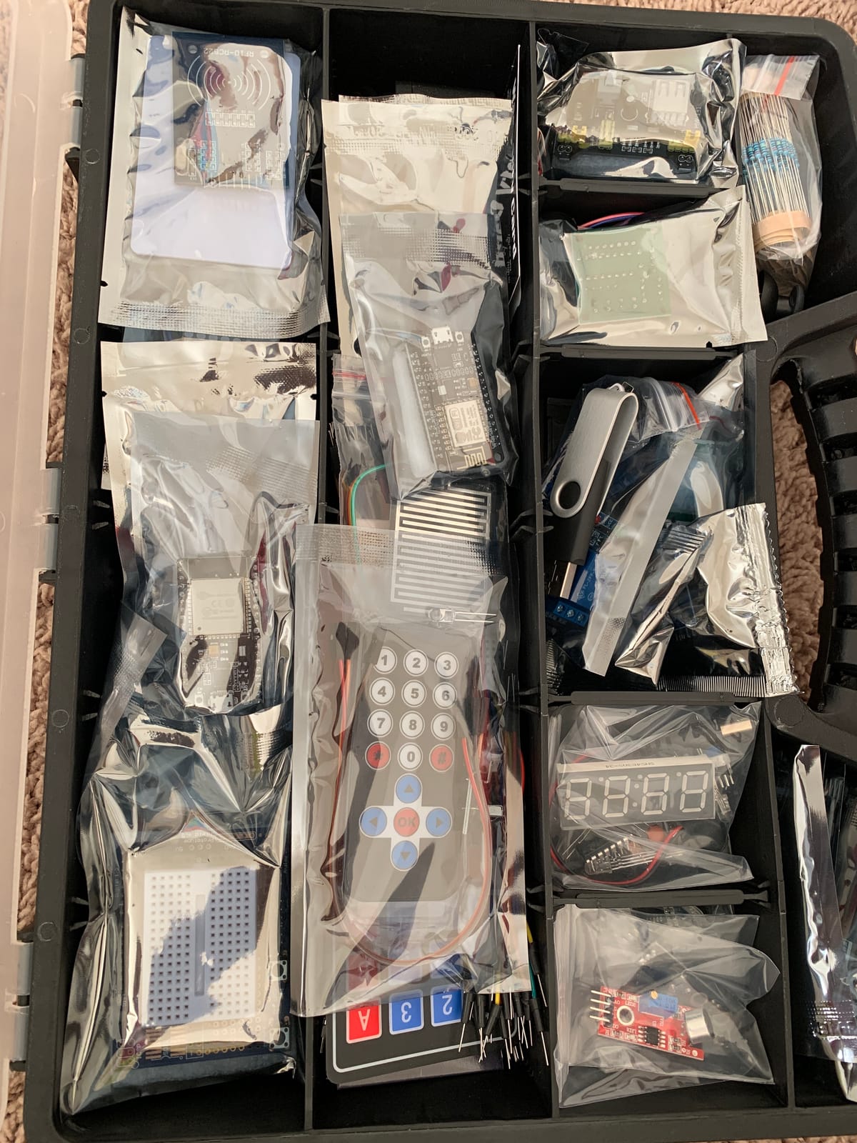 GAR Monster Starter Kit for Arduino - Robotics & IoT Development | Comprehensive 5-Board Set: Uno R3, Mega 2560, Nano V3, ESP32 WiFi+BT, ESP8266 NodeMCU | 25 Sensors, Tutorials & Organizer Toolbox customer photo 1