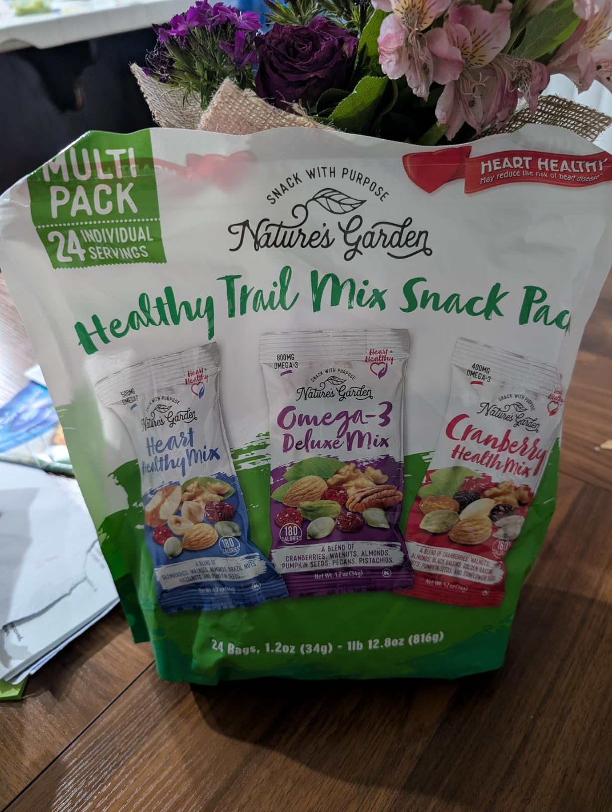 Nature's Garden Trail Mix Snack Pack 28.8oz (24x1.2oz), Individual Servings | Plant-Based, Gluten-Free Nut & Fruit Blend with Cranberries, Non-GMO Daily Snack for Adults & Kids, Lunch for School & Office customer photo 1