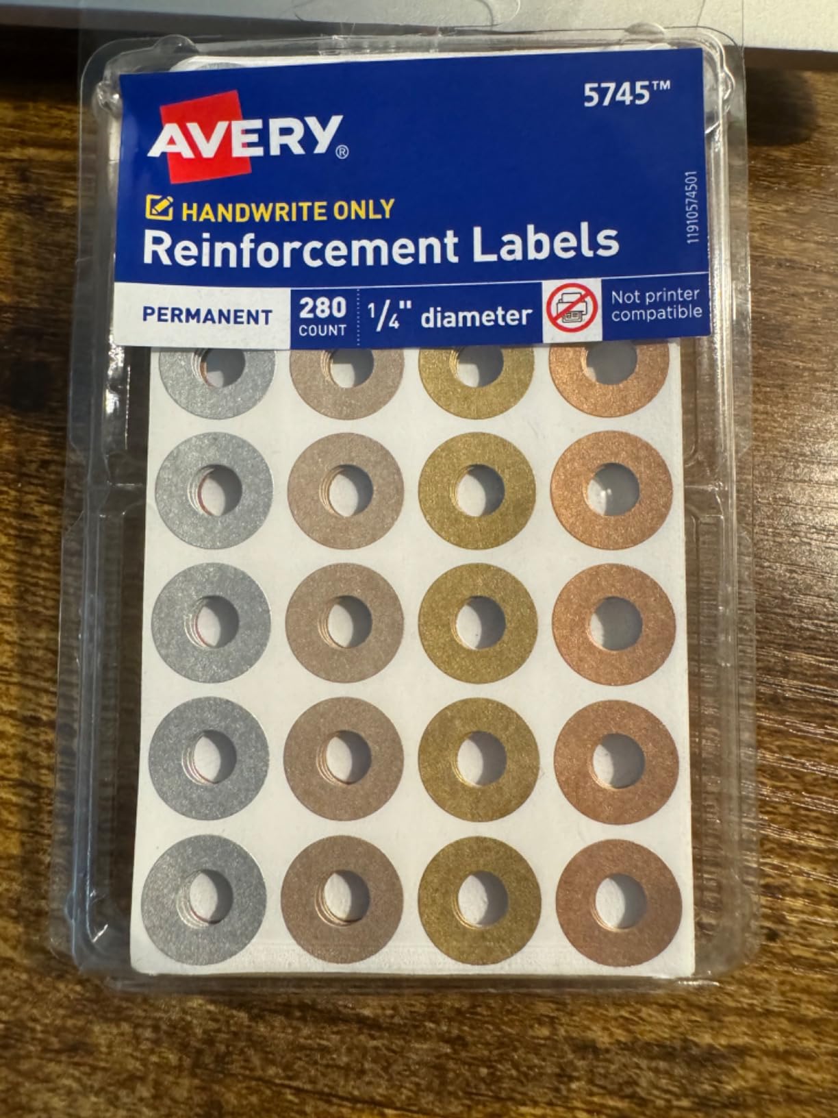 Avery Reinforcement Labels, 1/4
