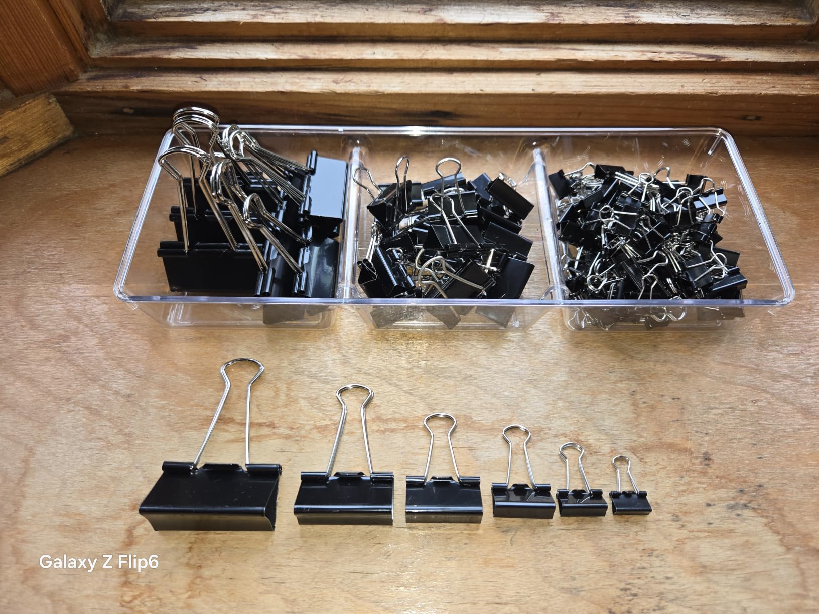 Binder Clips Paper Clamps Assorted Sizes 100 Count (Black), X Large, Large, Medium, Small, X Small and Micro, 6 Sizes in One Pack customer photo 1