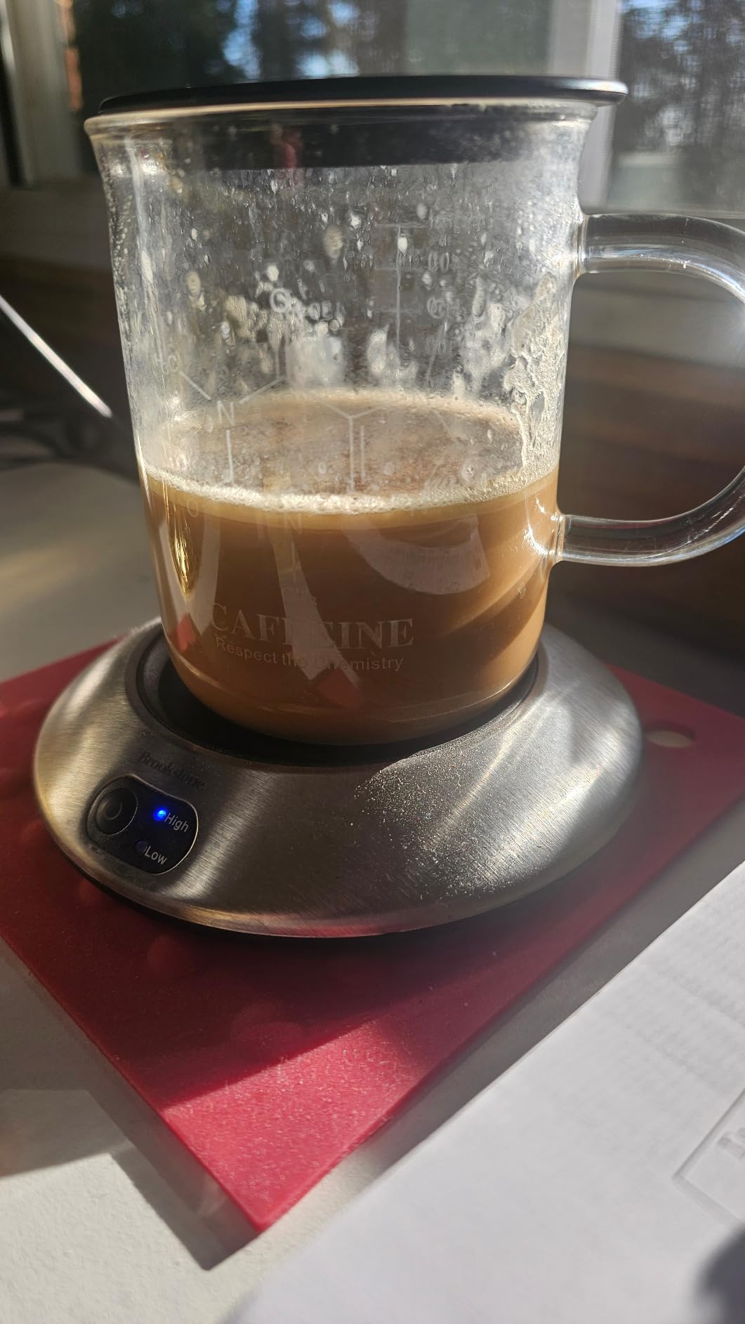 Caffeine Beaker Mug, Caffeine Molecule Mug - Chemistry Mug 16 oz Borosilicate Glass Coffee Mugs with Handle and Measuring for Coffee, Latte, Tea or Hot and Cold Beverage customer photo 1