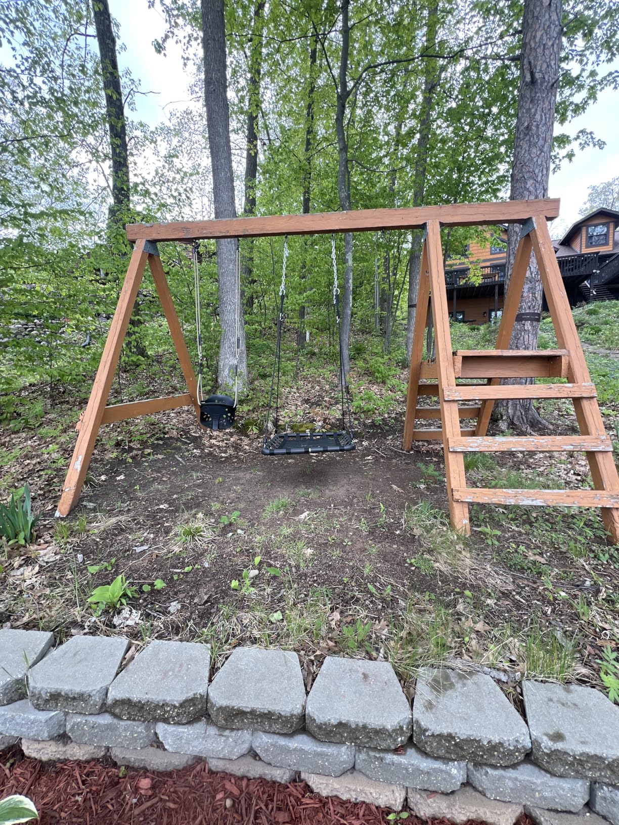 Sorbus Outdoor Platform Swing for Kids - Rectangular Mat Chair for Tree, Swing Set, Playground - Accessories Included (40 x 30, Rectangle Black) customer photo 1
