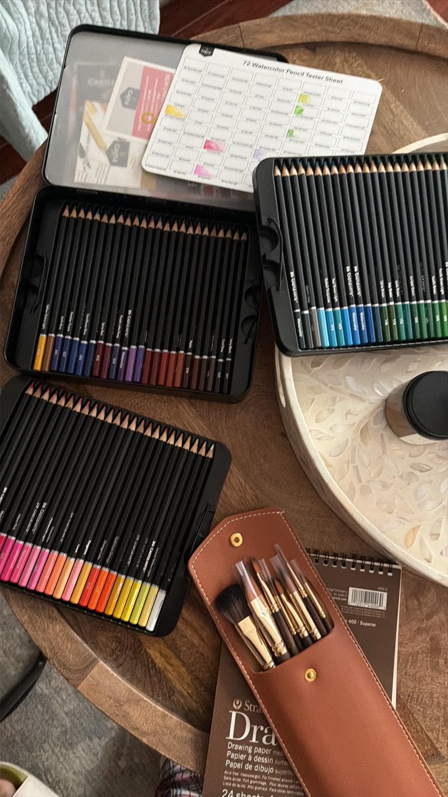 Castle Art Supplies Watercolor Pencils Set | 72 Vibrant Pigments for Blending, Drawing and Painting | Adults and Professionals | Presented in Tin Case customer photo 1