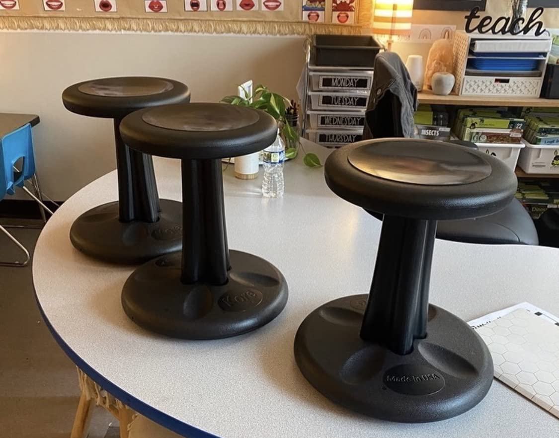 Studico ActiveChairs Kids Wobble Stool, Flexible Classroom Seating Improves Focus, Posture & Helps ADHD/ADD. Get The Wiggles Out Active Fidget Chairs, Preschool | Elementary 14