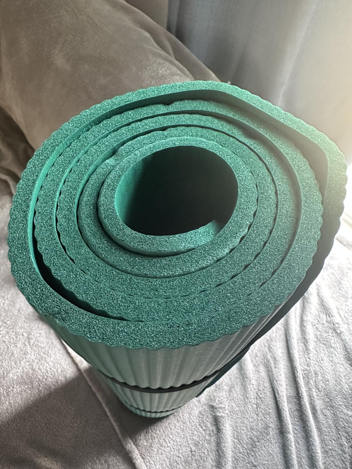 Gaiam Thick Yoga Mat, Exercise & Fitness Mat with Easy-Cinch Carrying Strap, Non-Slip NBR Foam, Joint Cushioning, Yoga, Pilates, Fitness & Floor Workouts customer photo 2