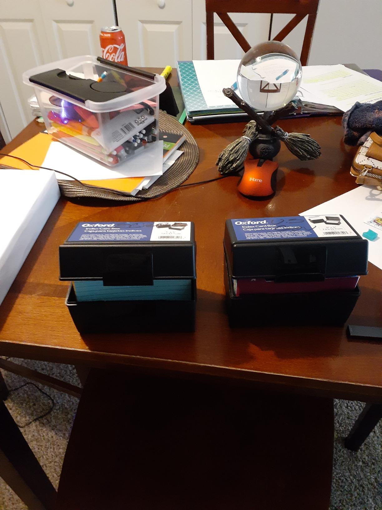 1InTheOffice Index Card Box 3x5 inch, Index Card Holder 3x5 400 Capacity & Index Card Guide Set, A-Z, 1/5 Tab customer photo 2