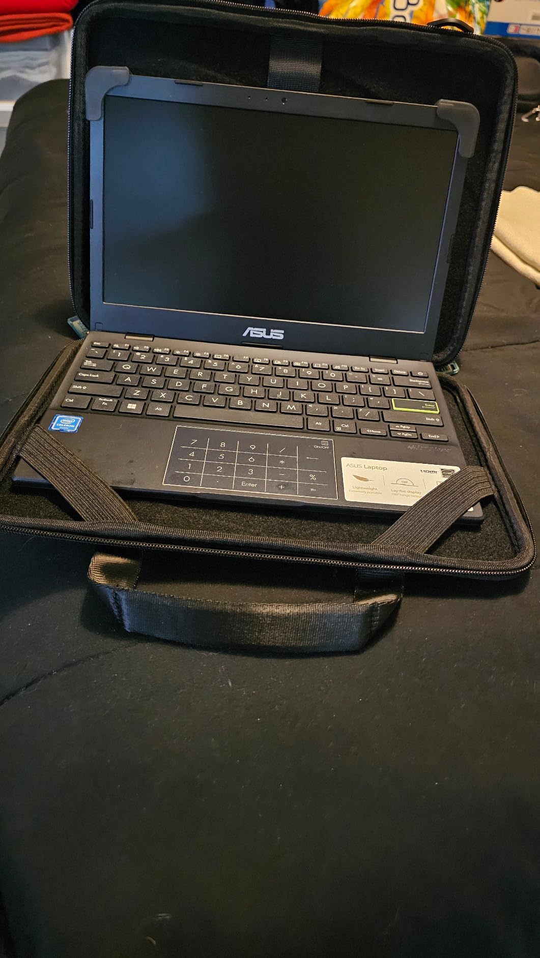 11-11.6 Inch Always-on Chromebook Protective Hard Shell Case Cover with Pouch and Shoulder Strap customer photo 1