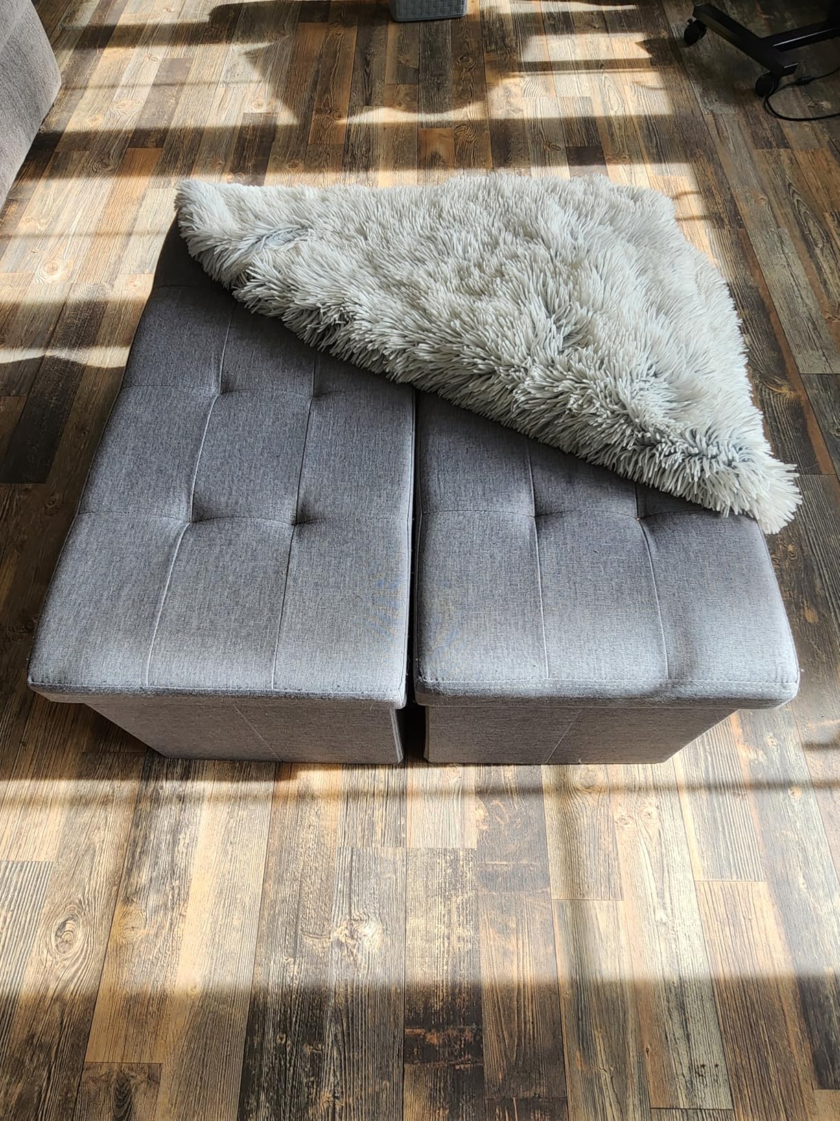 SONGMICS 30 Inches Folding Storage Ottoman Bench, Load 660 lb customer photo 1