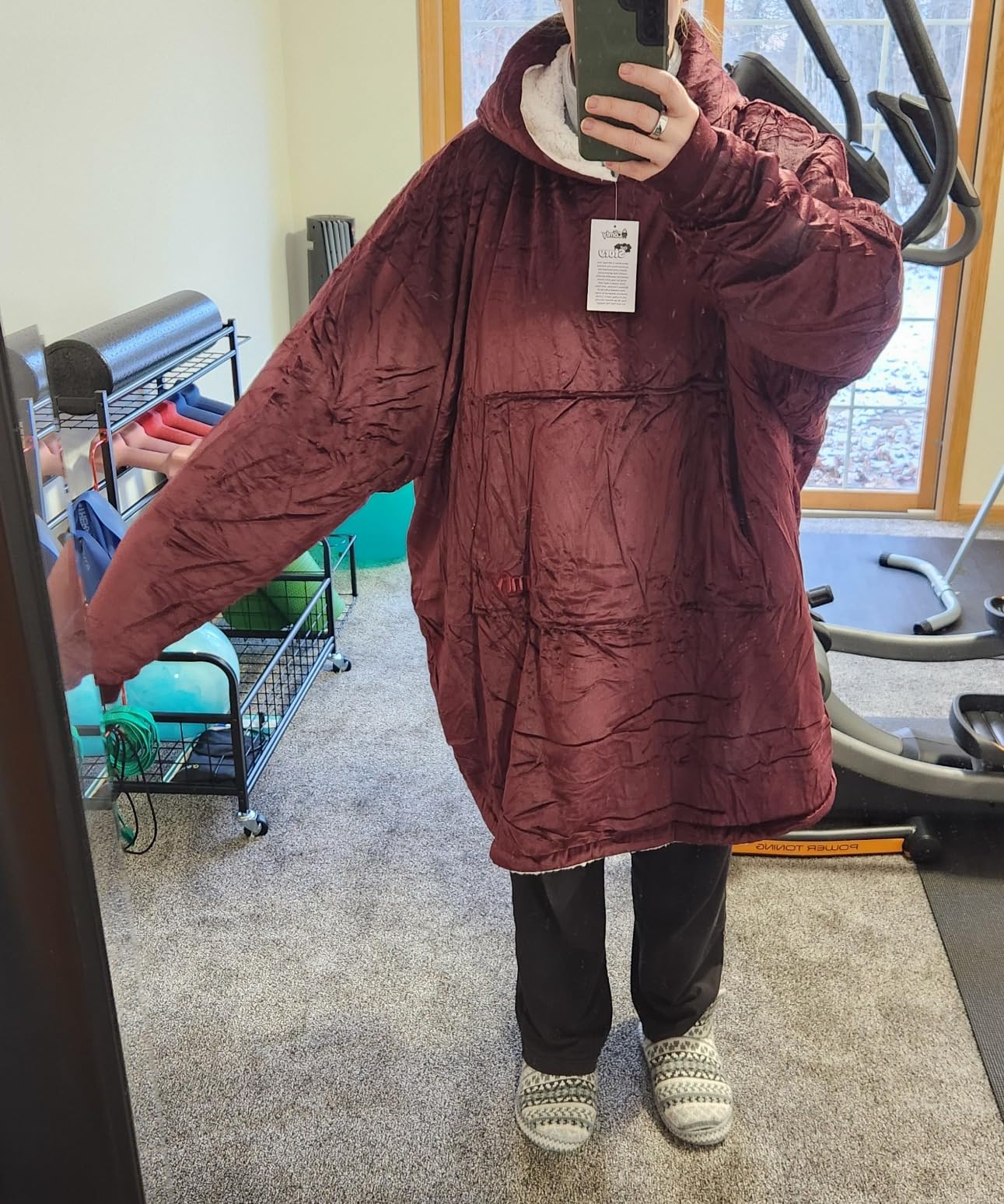 Original | Shark Tank | Patented | Sherpa Wearable Blanket Hoodie customer photo 2