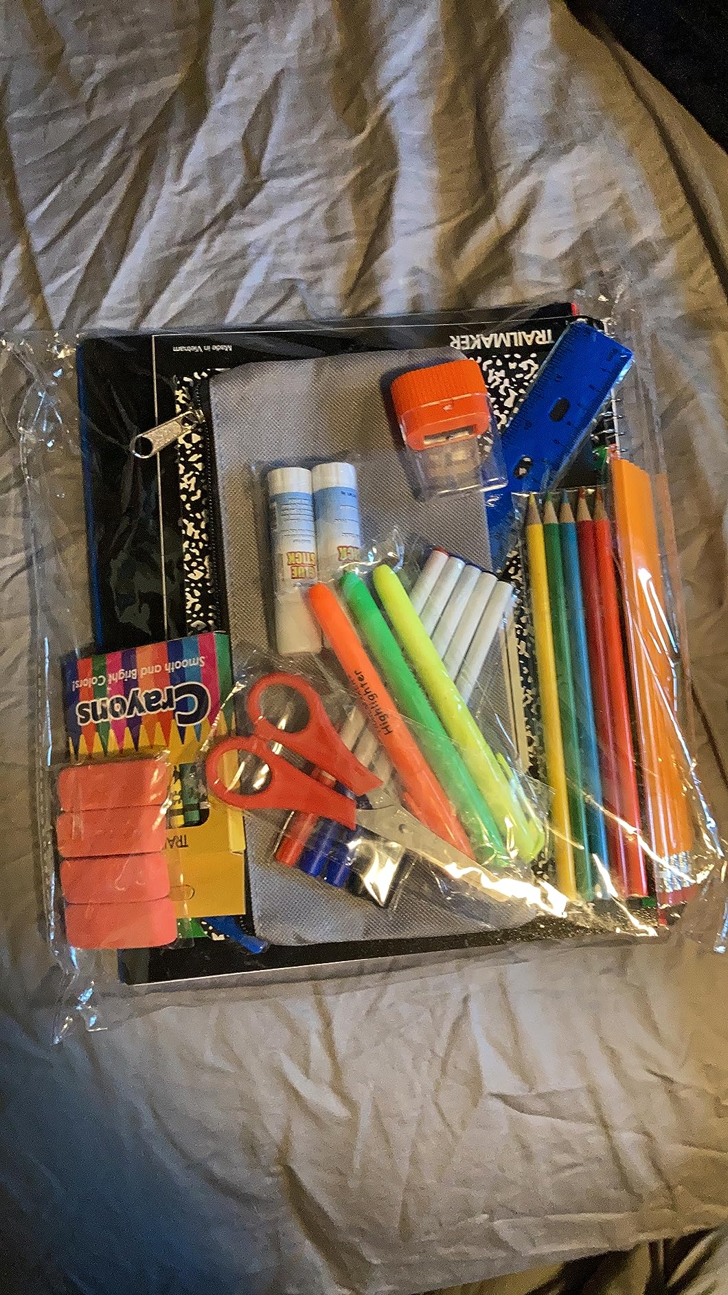 Trail maker School Supplies Kit 45 Piece School Supply Kit Grades K-12 - Back to School Essentials Includes Folders Notebooks Pencils Pens and Much More! customer photo 2