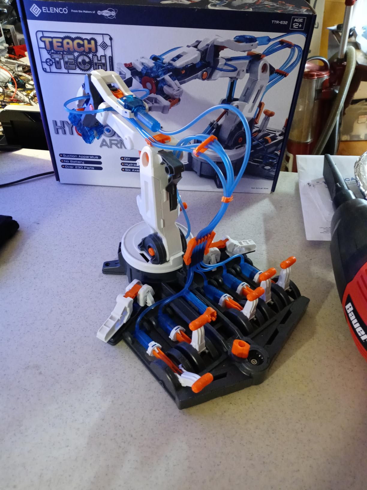 TEACH TECH Hydrobot Arm STEM Hydraulic Building Toy for Kids Ages 12+ | Build a working hydraulic robotic arm and explore fluid power, mechanics and engineering through hands-on assembly customer photo 1