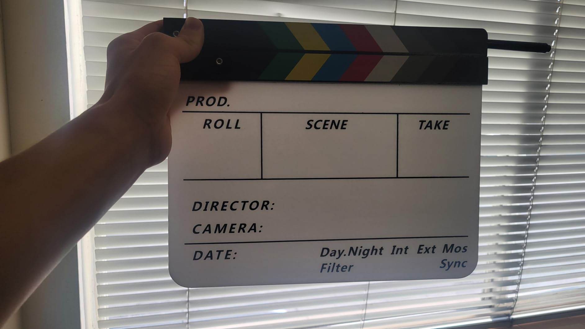 Zacro Acrylic Film Clapboard -12 x 10in Plastic Film Clapboard Cut Action Scene Clapper Board with a Magnetic Blackboard Eraser and Two Custom Pens | Magnetic Blackboard Eraser & 2 Custom Pens, Plastic Movie Shooting Prop customer photo 2