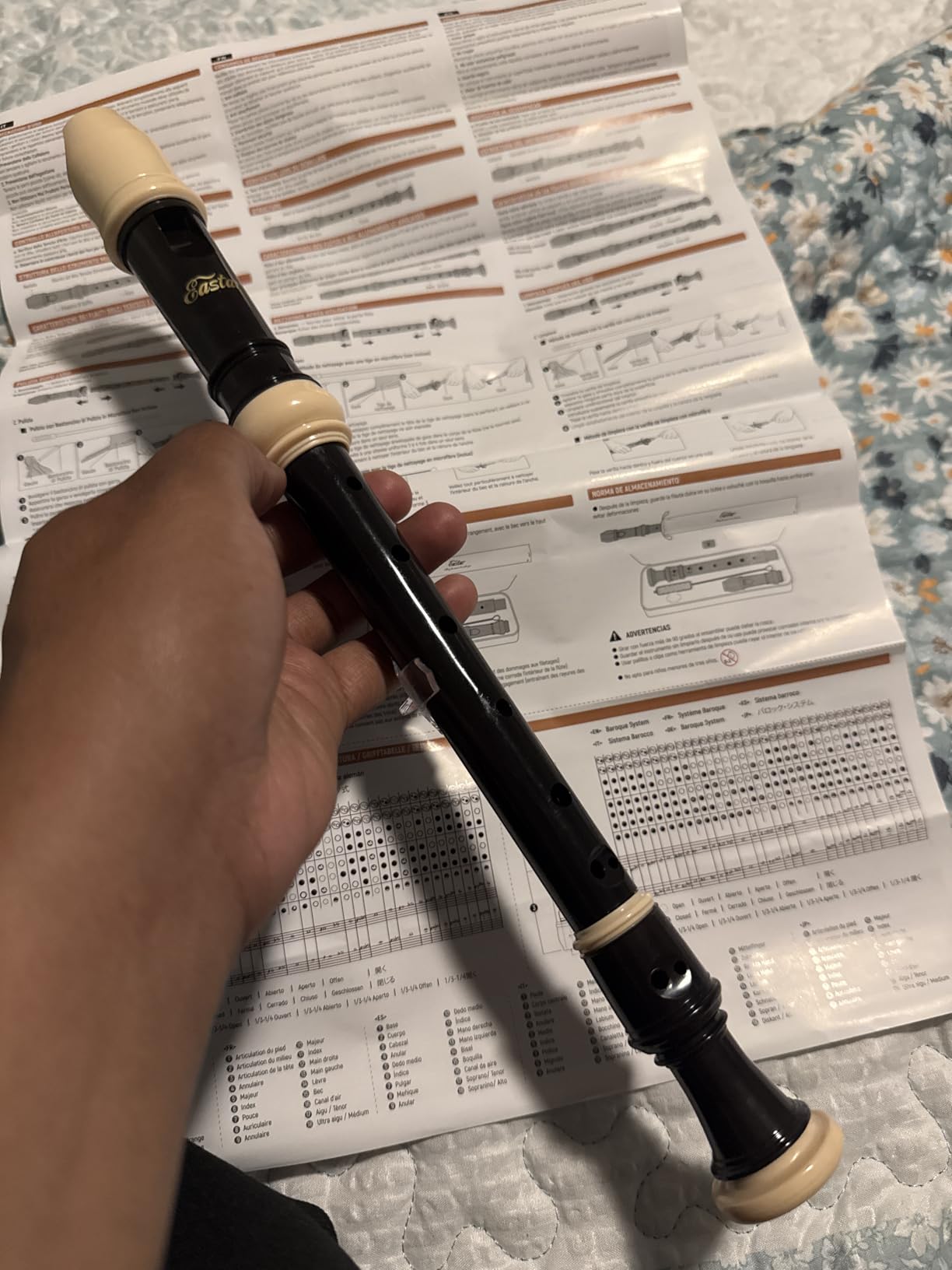 Eastar Soprano Recorder Instrument for Kids Beginners, German Fingering C Key ERS-21GP, Pink, School-Approved customer photo 1