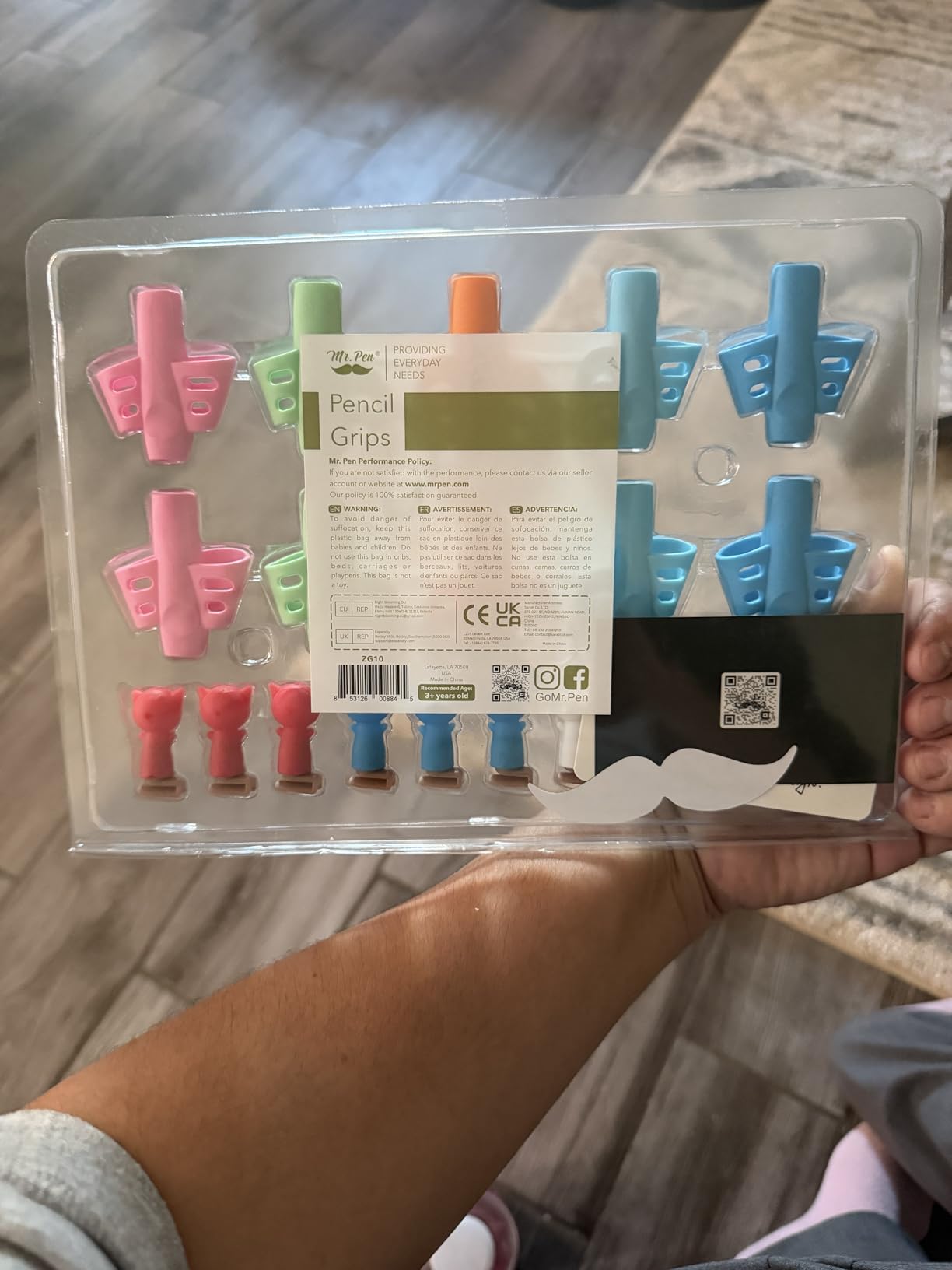 Mr. Pen- Pencil Grips for Kids Handwriting, 20 Pack | Writing Aid Tools for Beginners, Preschoolers & Toddlers, Training Pencil Holders for Righties, Lefties & Adults customer photo 2