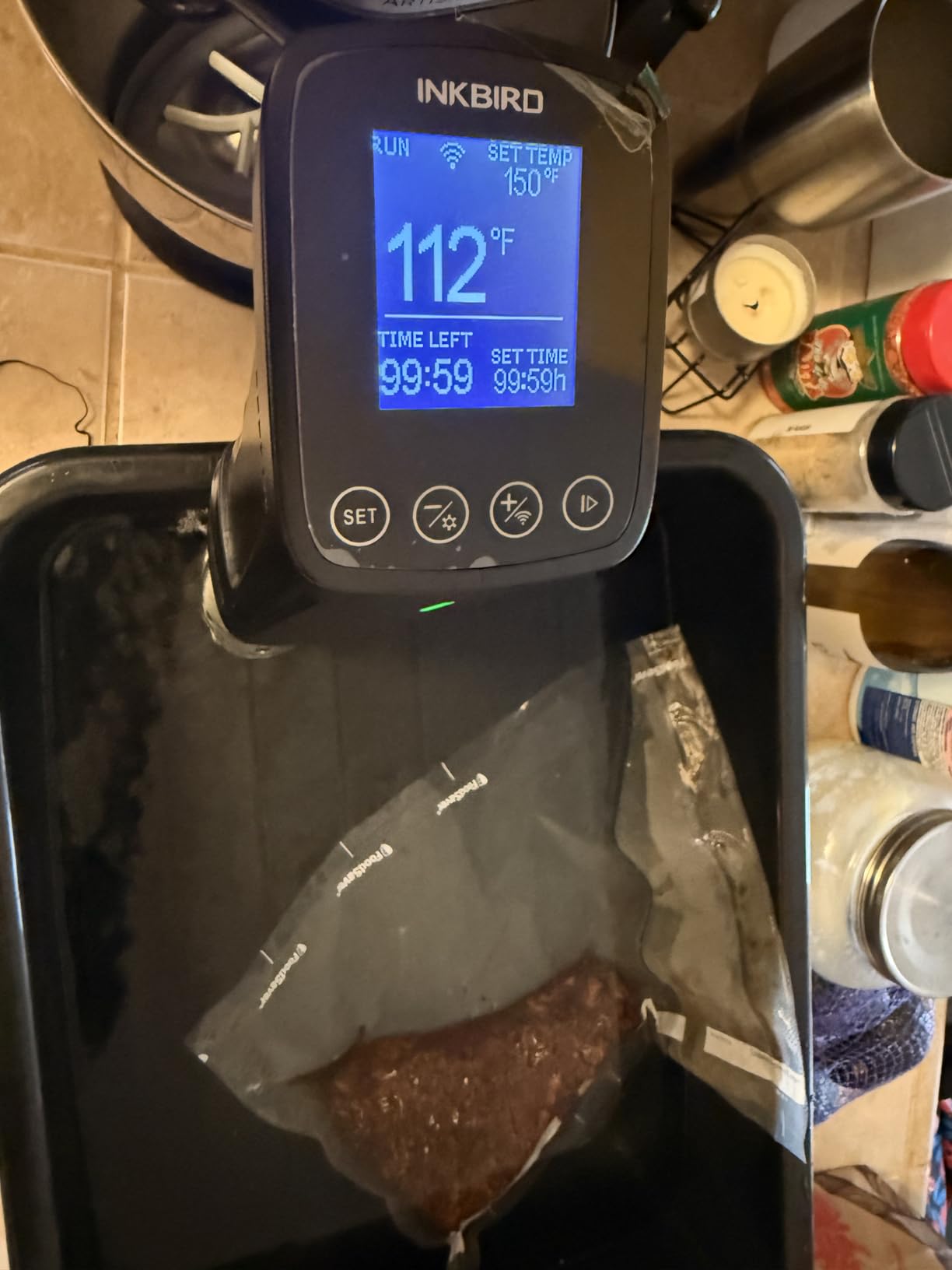 NKBIRD WIFI Sous Vide Cooker ISV-100W, 1000 Watts Fast-Heating W/Free APP, Sous Vide Machine Immersion Circulator w/ 14 Free Preset Recipes, Thermal Immersion w/Smart Timer, Calibration Function customer photo 1