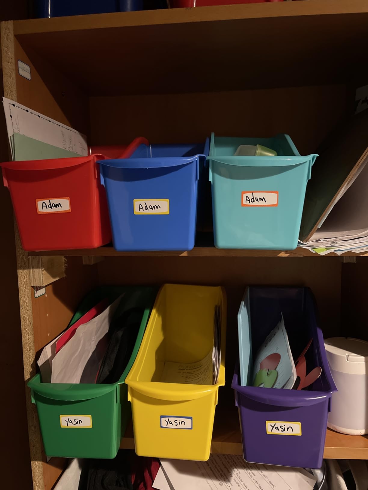 Storex Large Book Bin, Interlocking Plastic Organizer for Home, Office and Classroom, STEM Assortment, 6-Pack customer photo 2