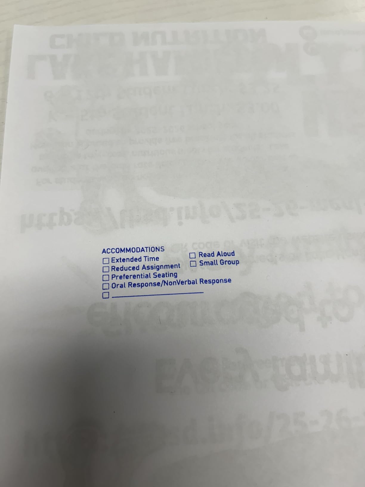 Choose Wording! - SPED Modifications Accommodation Teacher's Rubber Stamp Black Blue Red Green Purple customer photo 1