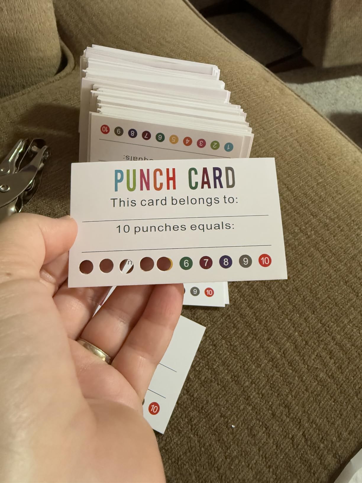 ONEDONE Punch Cards (Pack of 200) Reward Punch Cards for Classroom Behavior Incentive Awards for Kids Students Teachers Home Classroom School Business Loyalty Gift Card - 3.5