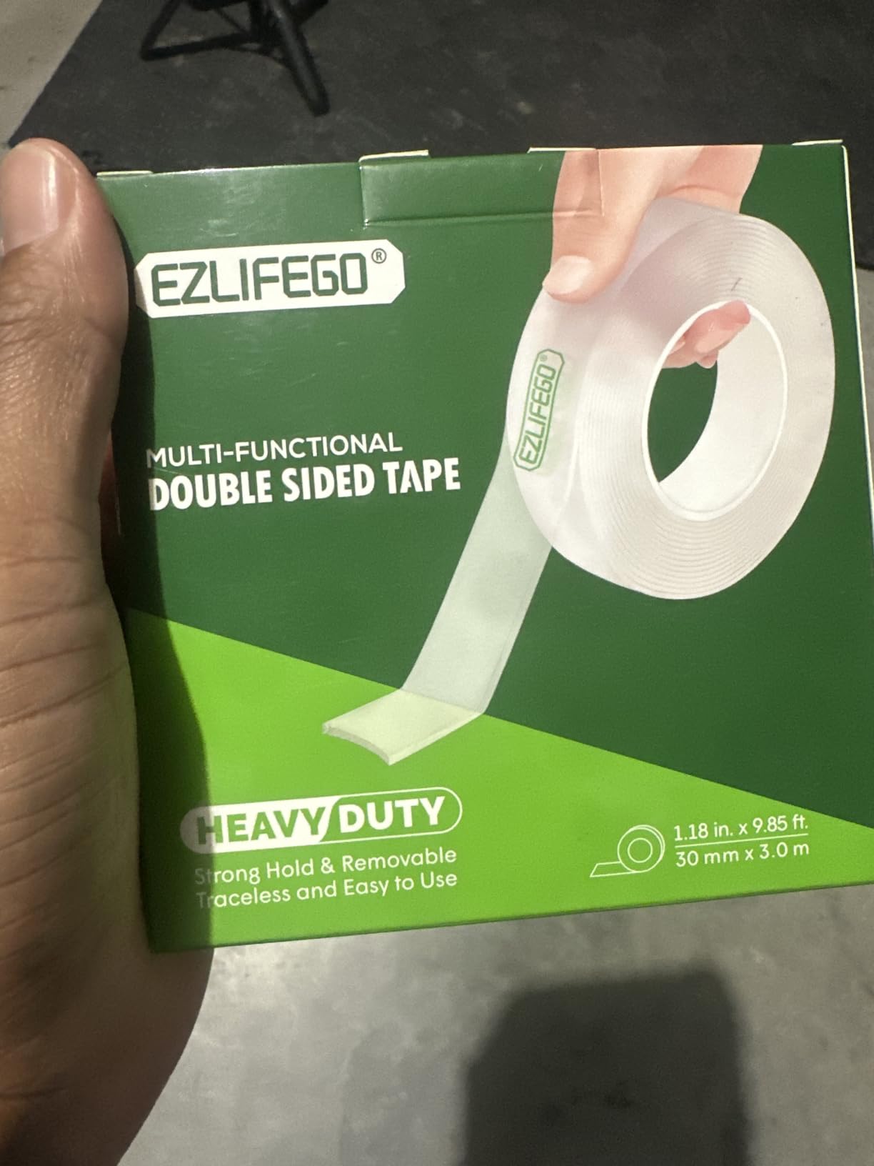EZlifego Heavy Duty Invisible Bond Nano Double Sided Mounting Tape, 16.5FT | Nano-Tech, Holds up to 72 lbs, All-Purpose, Instant Hold, Industrial-Strength Adhesive, Indoor & Outdoor Decor,Back to School customer photo 2