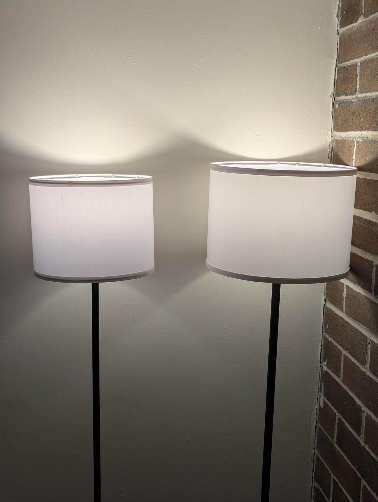 Modern Floor Lamp Simple Design with White Shade, Foot Pedal Switch, 60