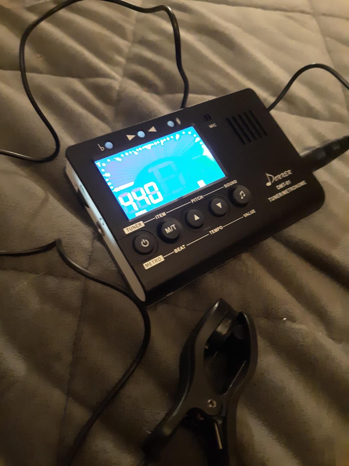 Donner Metronome Tuner for All Instruments - Guitar, Bass, Violin, Ukulele, Trumpet, Chromatic, Claratic, Flute, 3 in 1 Digital Metronome with Tuner/Metronome/Tone Generator, DMT-01 customer photo 2