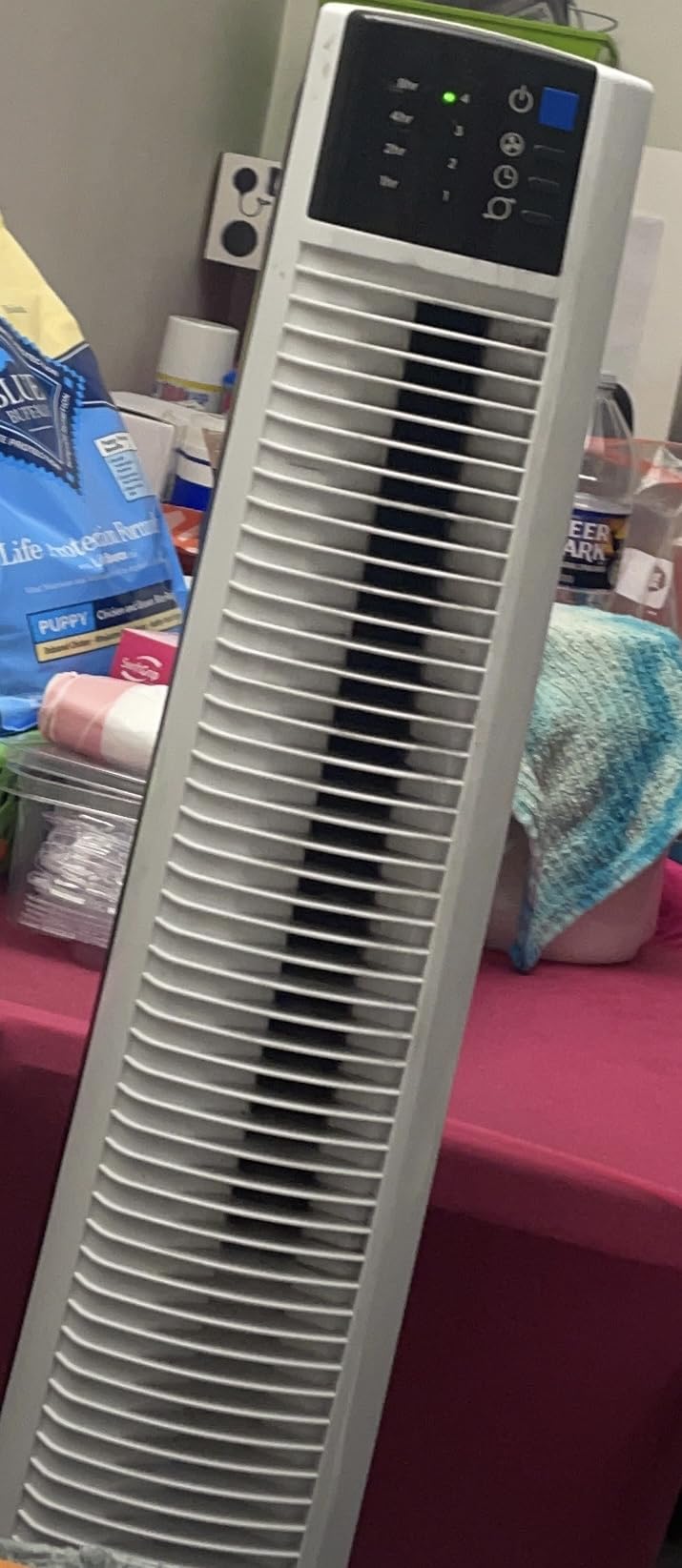 Lasko Oscillating Tower Fan with Remote Control - Tower Fan for Bedroom & Office, 4 Quiet Speeds, 38