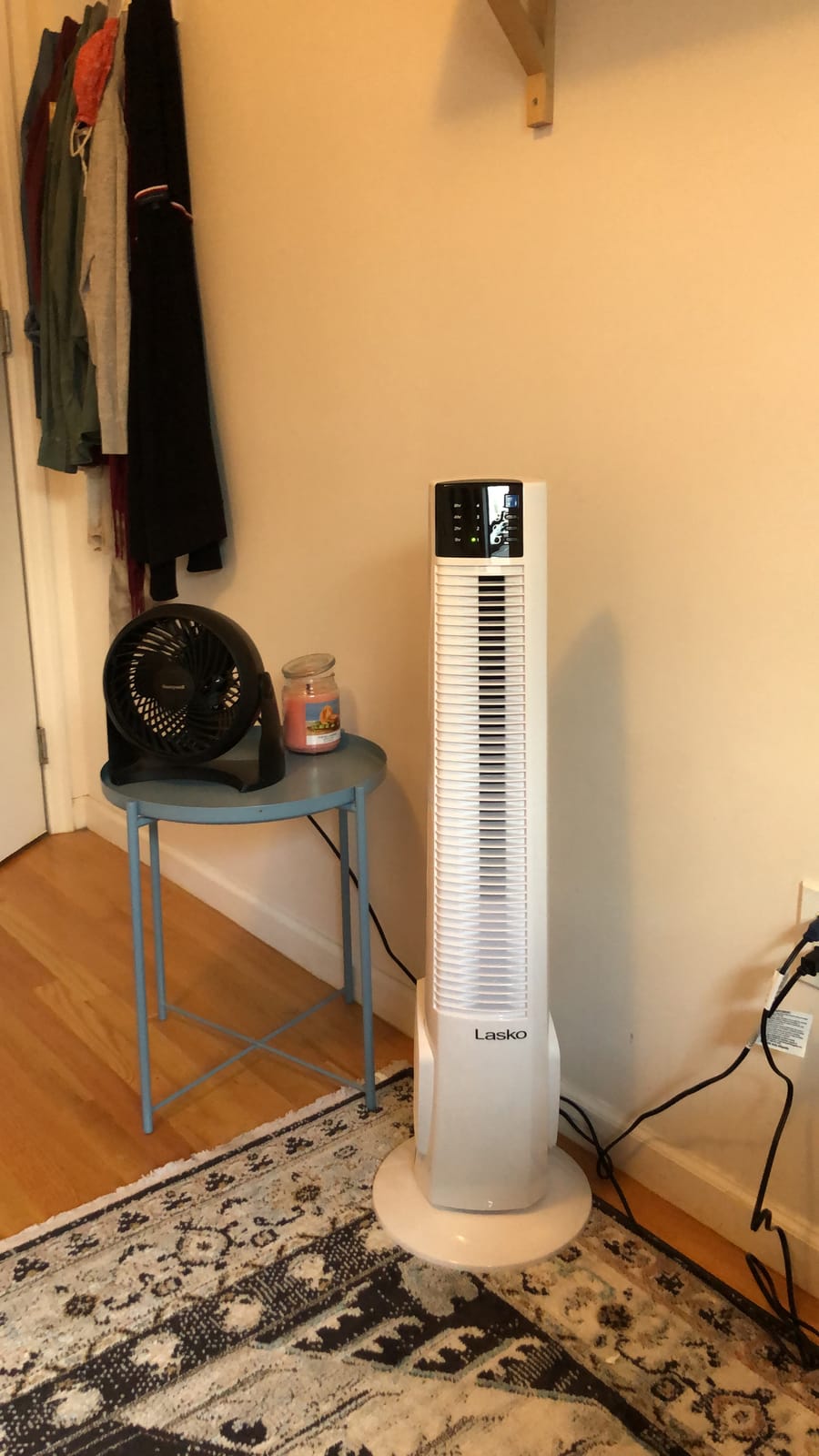 Lasko Oscillating Tower Fan with Remote Control - Tower Fan for Bedroom & Office, 4 Quiet Speeds, 38