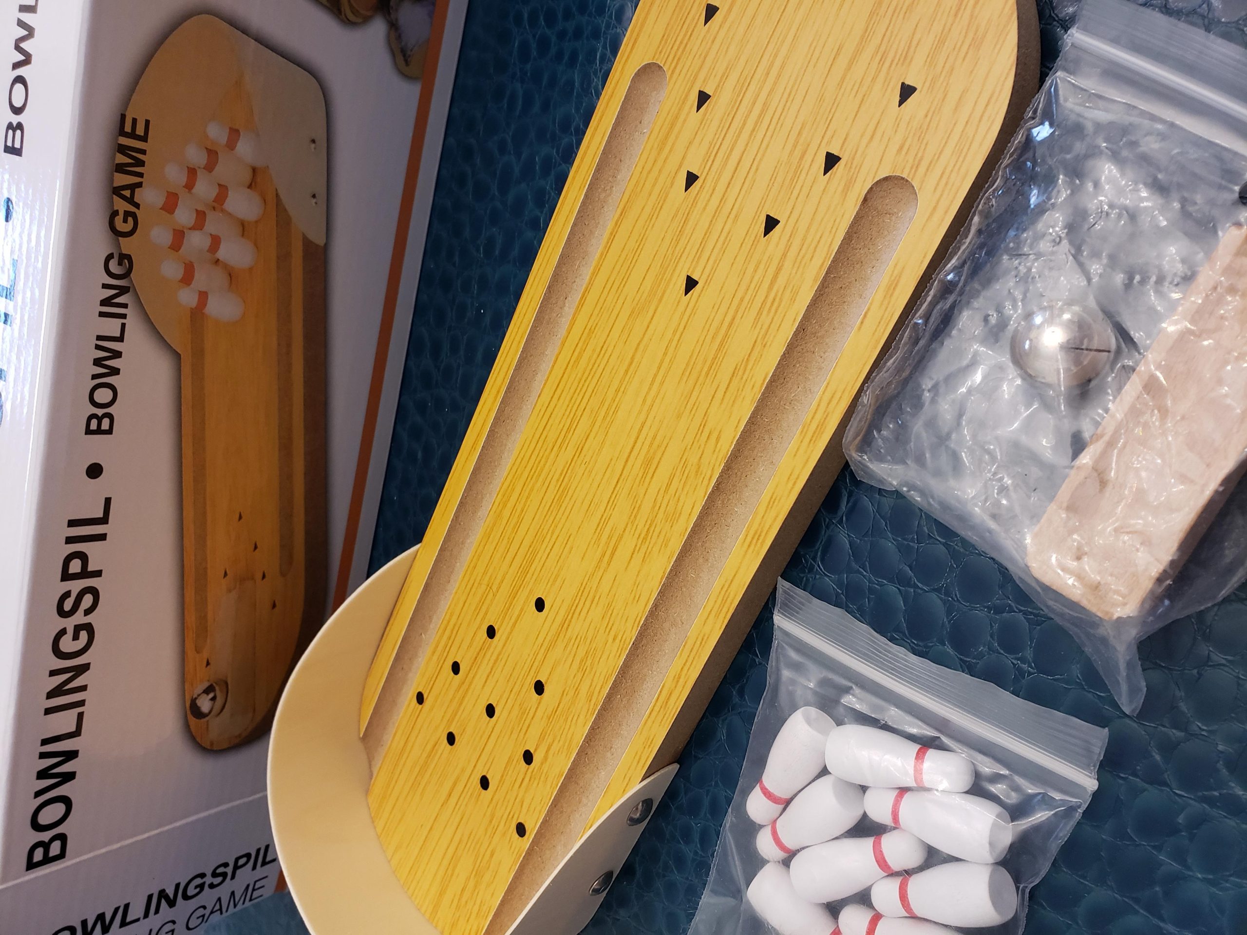 Table Top Mini Bowling Game Set - Tabletop Wooden Board Mini Arcade Desktop Tiny Bowling Shooting Alley Office Desk Stress Relief Gadgets Small Finger Toys Fun Gag Gifts for Men Women Kids Teens Boys customer photo 1
