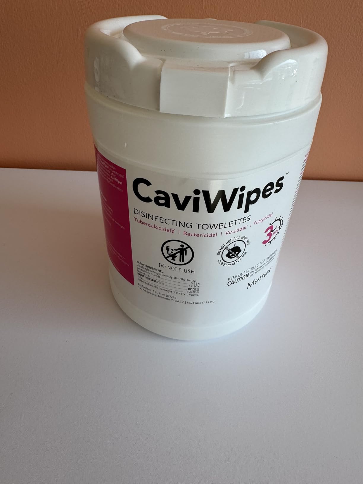 Metrex CaviWipes Disinfecting Towelettes - Alcohol-Based Scent, Durable Non-Woven Disinfecting Wipes, Surface Cleaner, 160 Wipes, White, 4 Pack customer photo 2