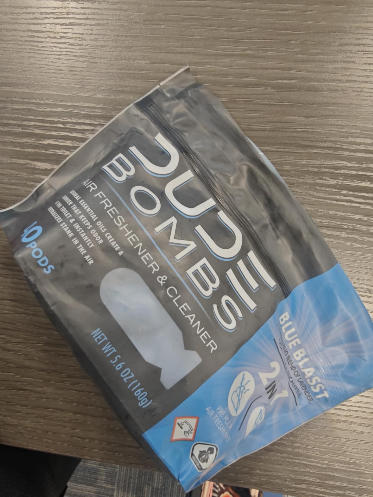 DUDE Wipes DUDE Bombs Toilet Bowl Stank Eliminator, Air Freshener, 40 Count | 1 pack of 40 pre-poop toilet pods. 2-in-1 bathroom deodorizer and toilet bowl cleaner. Lavender, cedar, lime, eucalyptus. customer photo 2