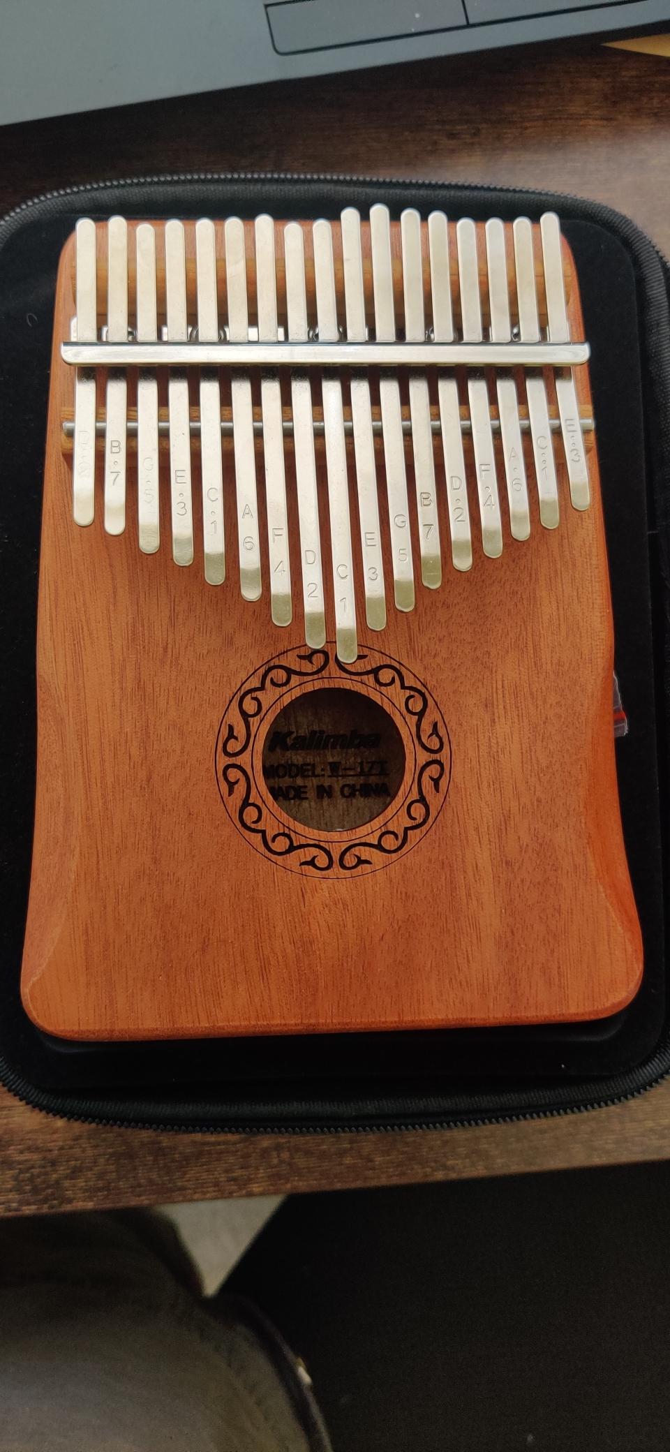 MIFOGE 17Keys Kalimba Thumb Piano with Hard Case Mahogany | Beginner-friendly finger piano easy to learn portable musical instrument with study guide, gift for beginners toddlers childs customer photo 1
